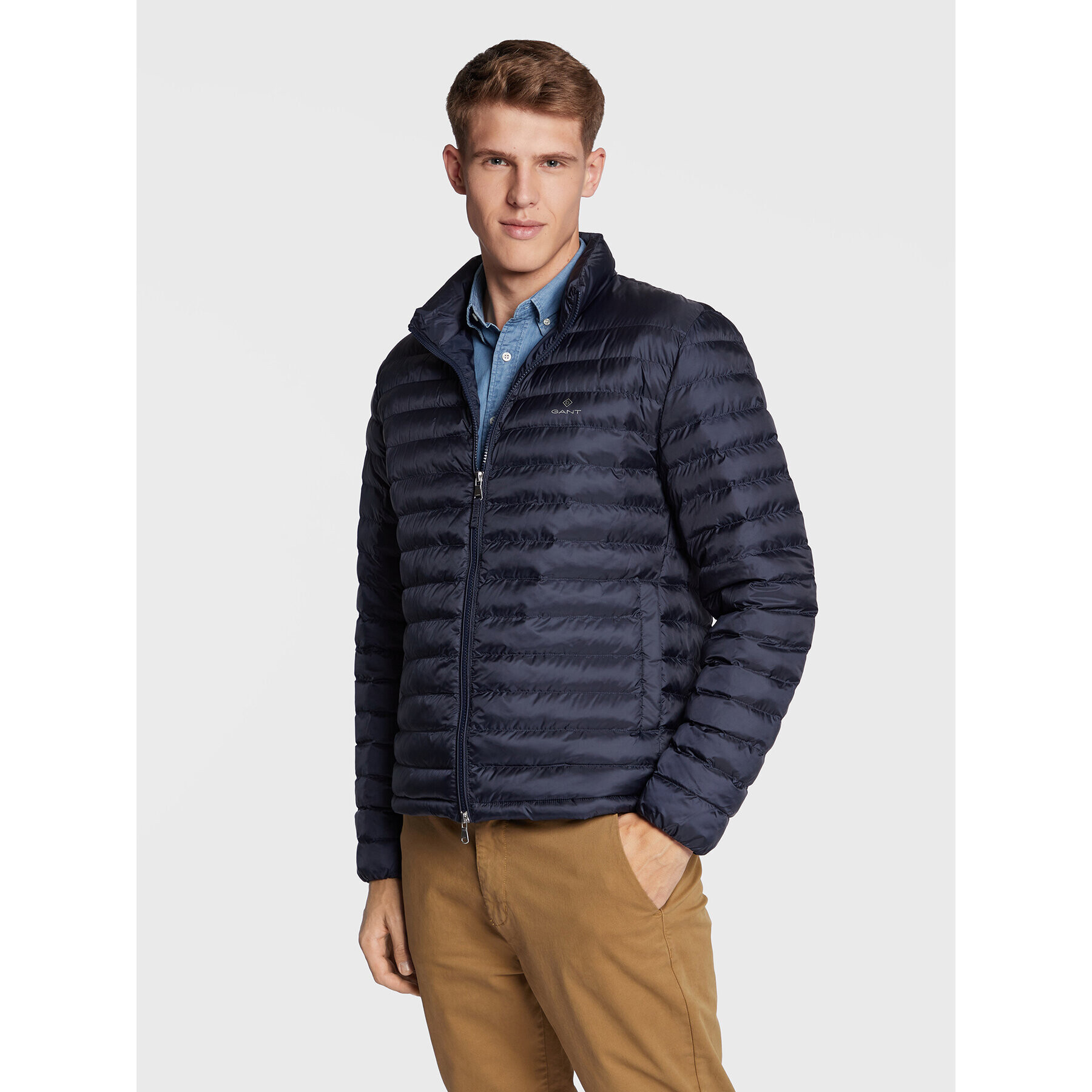 Gant Puhovka 7006271 Mornarsko modra Regular Fit - Pepit.si