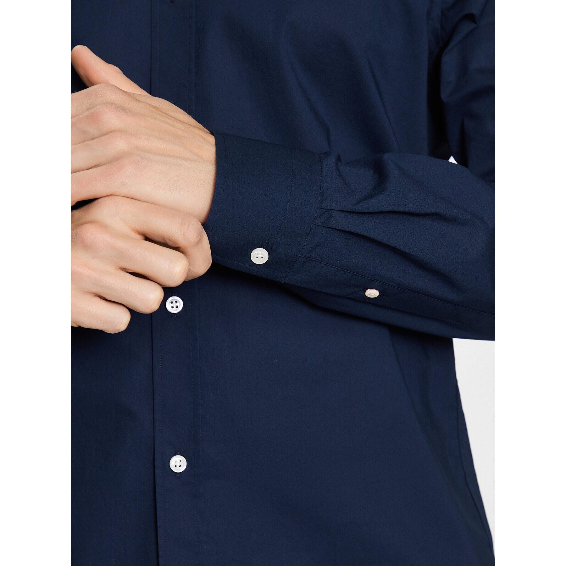 Gant Srajca Broadcloth 3046402 Mornarsko modra Slim Fit - Pepit.si