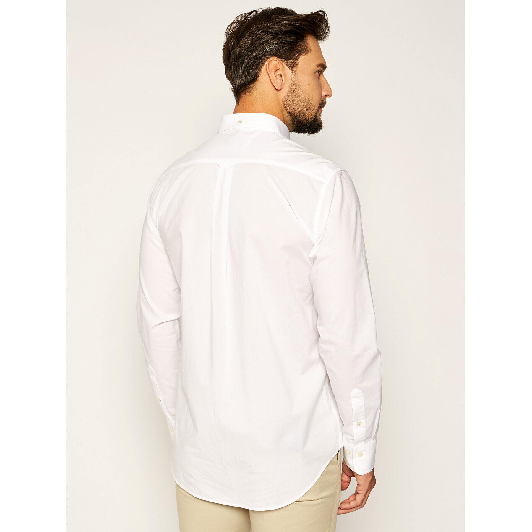 Gant Srajca The Broadcloth Reg 3046400 Bela Regular Fit - Pepit.si