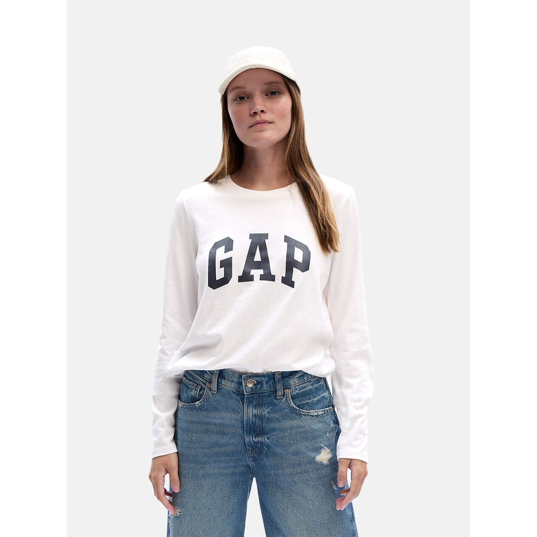 Gap Bluza 831228-00 Bela Relaxed Fit - Pepit.si