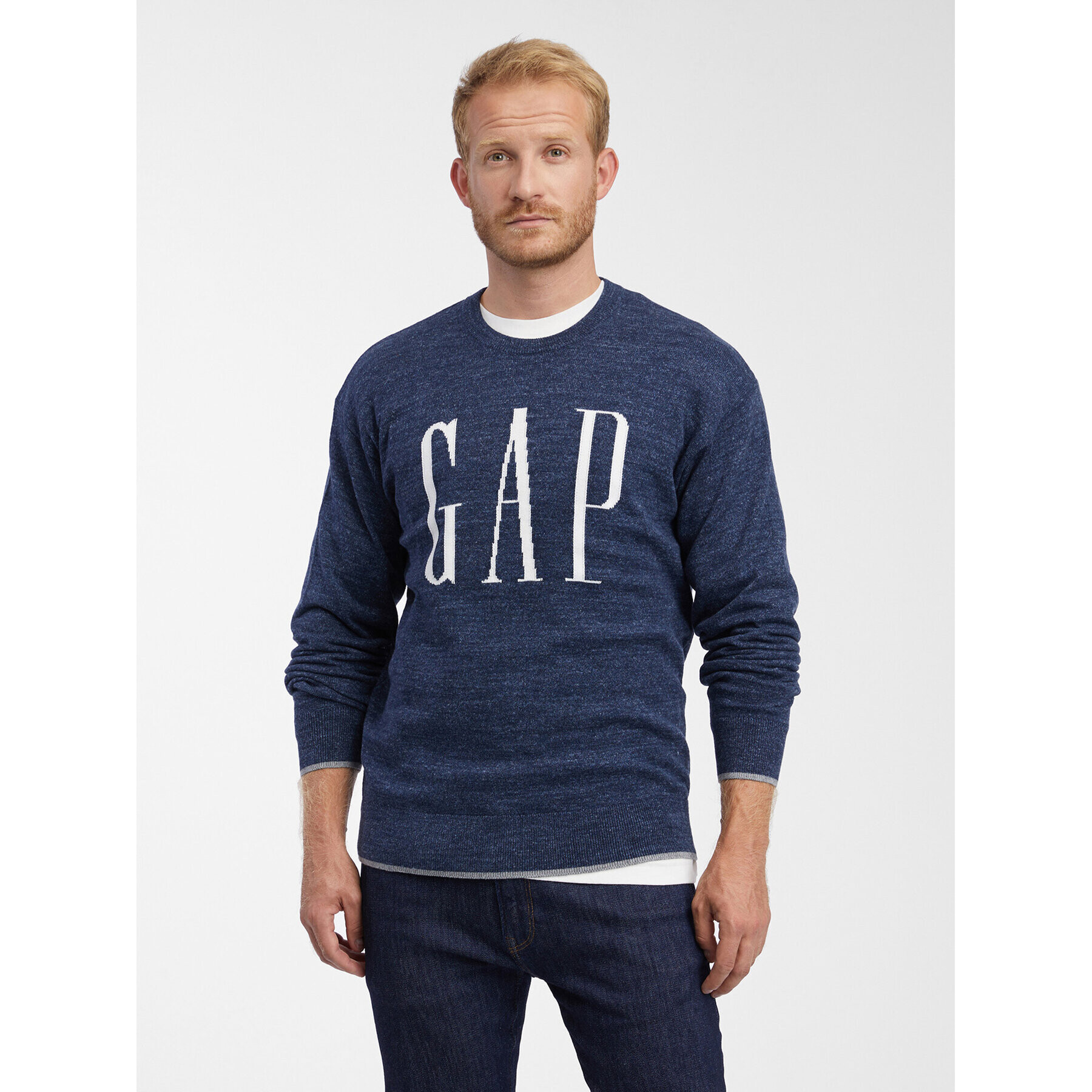 Gap Pulover 724378-00 Mornarsko modra Regular Fit - Pepit.si