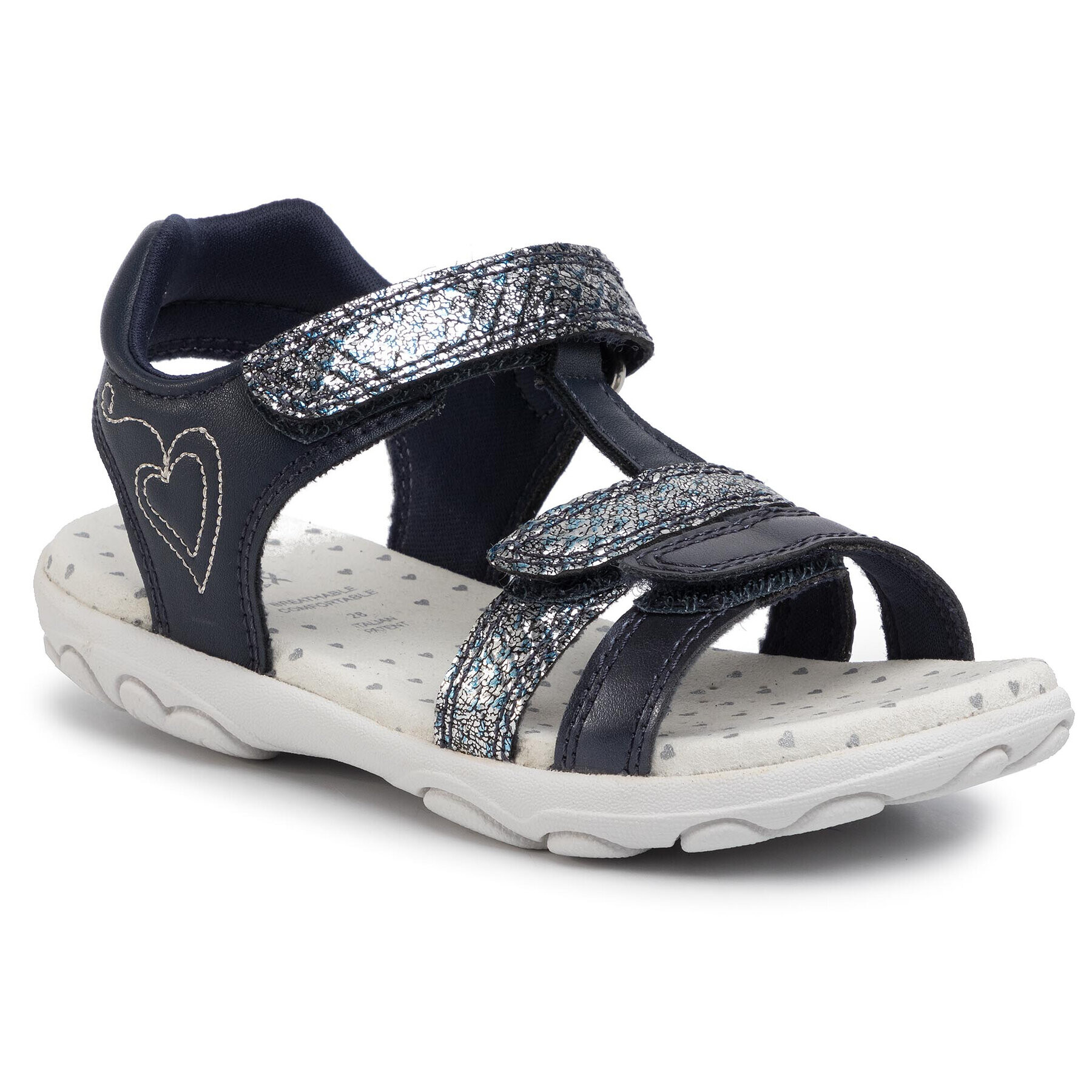 Geox Sandali J Sandal Cuore B J0290B 00454 CF44M S Mornarsko modra - Pepit.si