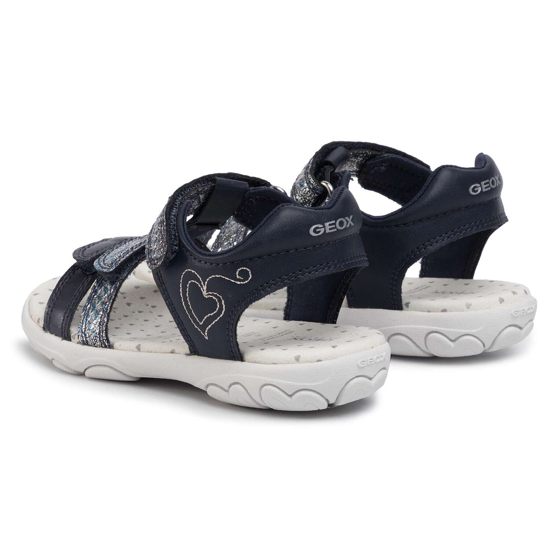 Geox Sandali J Sandal Cuore B J0290B 00454 CF44M S Mornarsko modra - Pepit.si