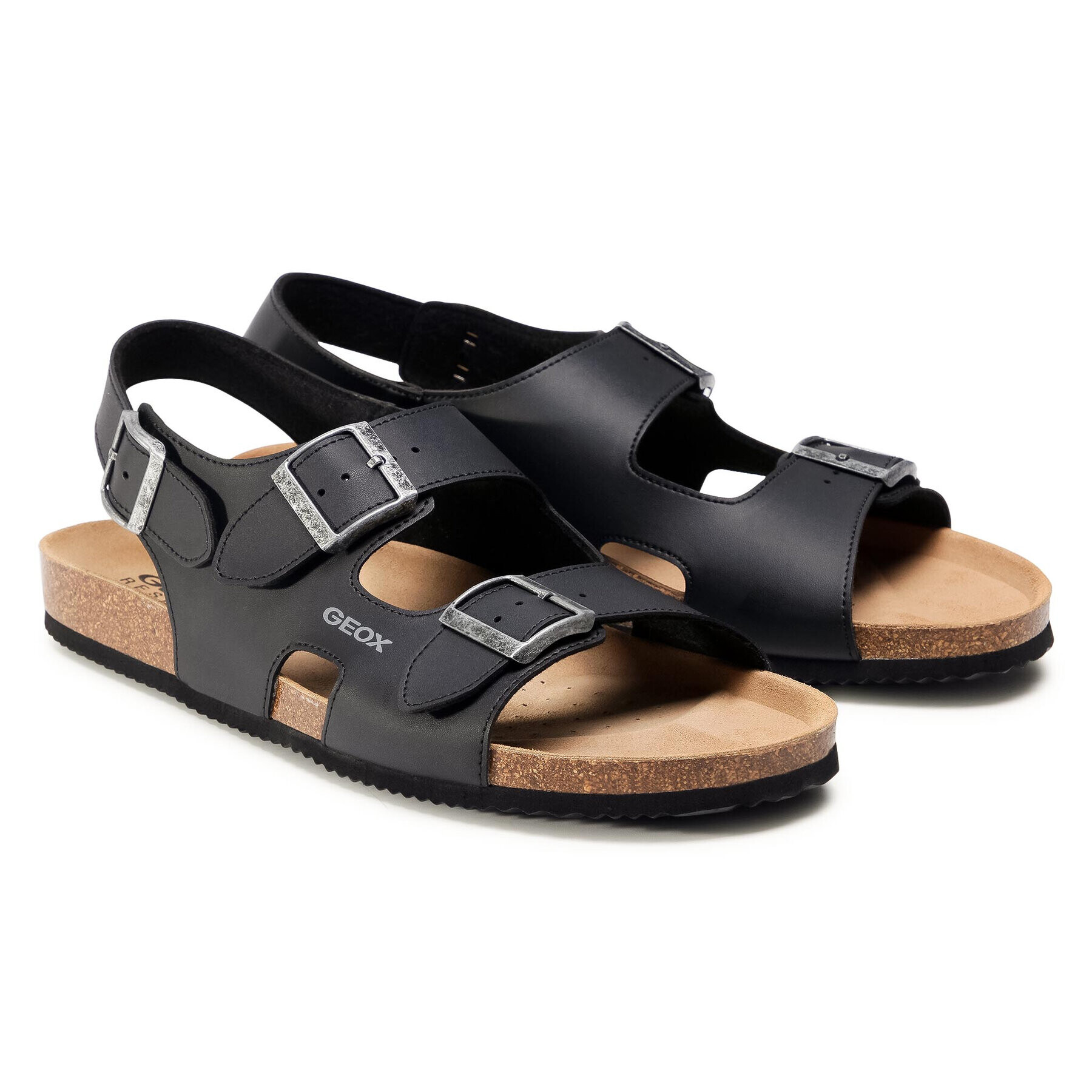 Geox Sandali U Sandal Ghita B U029VB 000BC C9999 Črna - Pepit.si