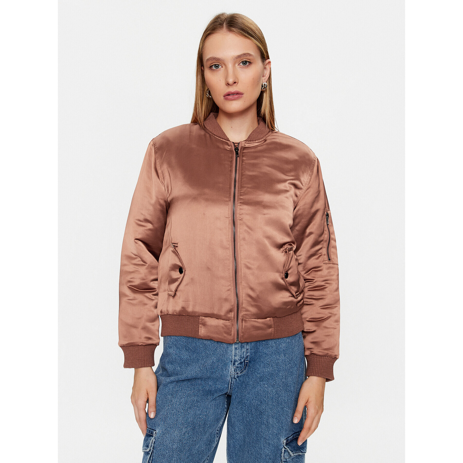 Glamorous Bomber jakna CK0657 Rjava Regular Fit - Pepit.si