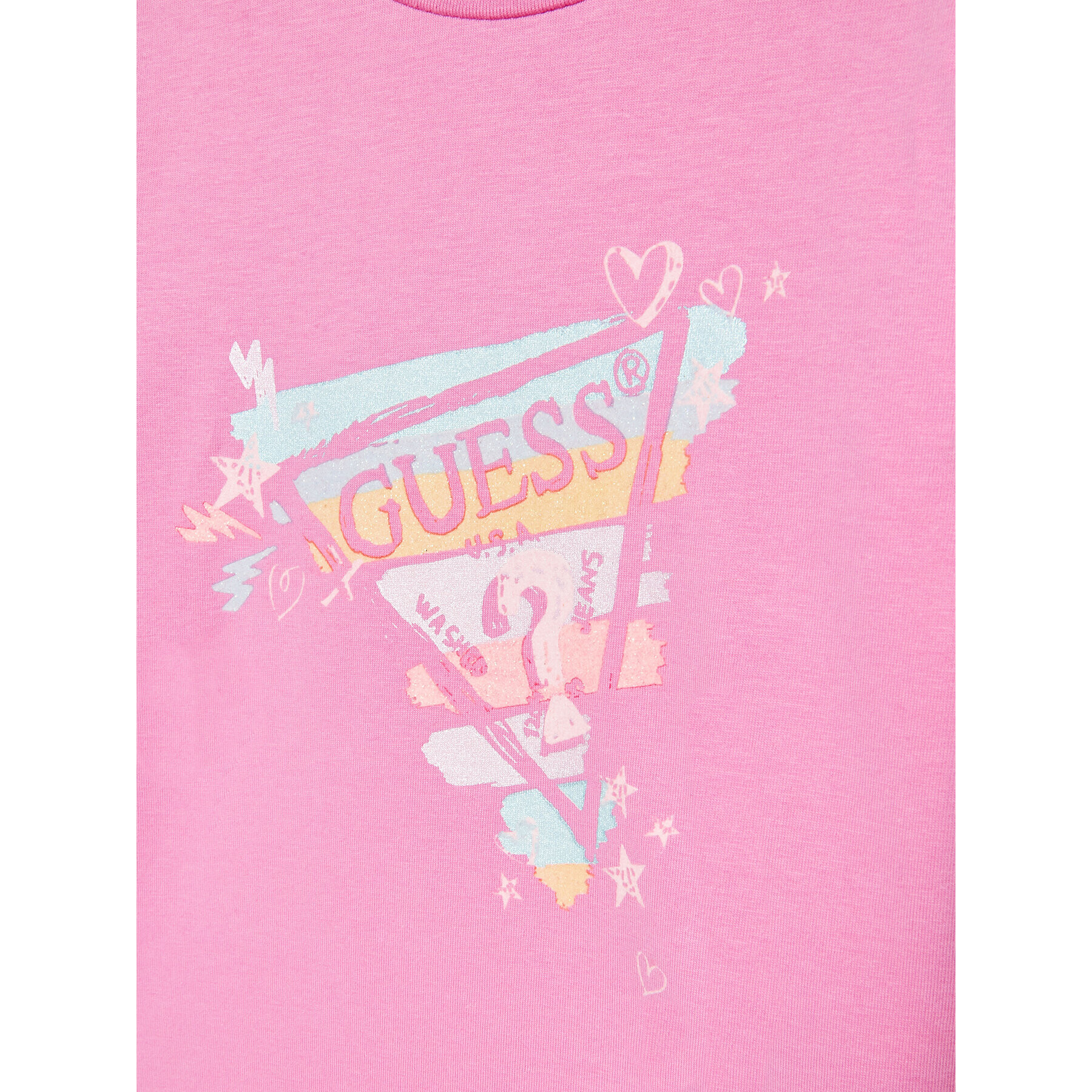 Guess Bluza A3RI03 K6YW3 Roza Regular Fit - Pepit.si