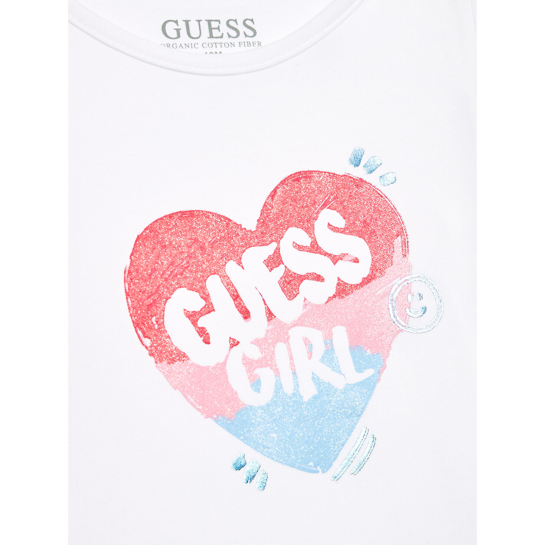 Guess Bluza A3YI03 K6YW4 Bela Regular Fit - Pepit.si