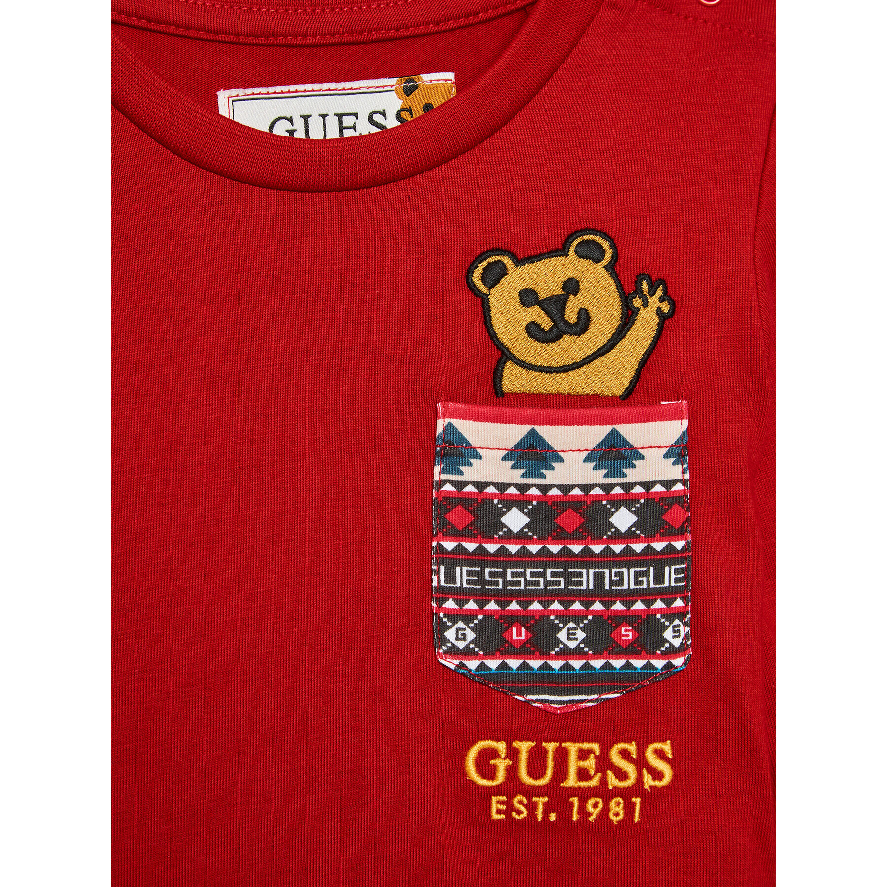 Guess Bluza I3BI04 I3Z13 Rdeča Regular Fit - Pepit.si