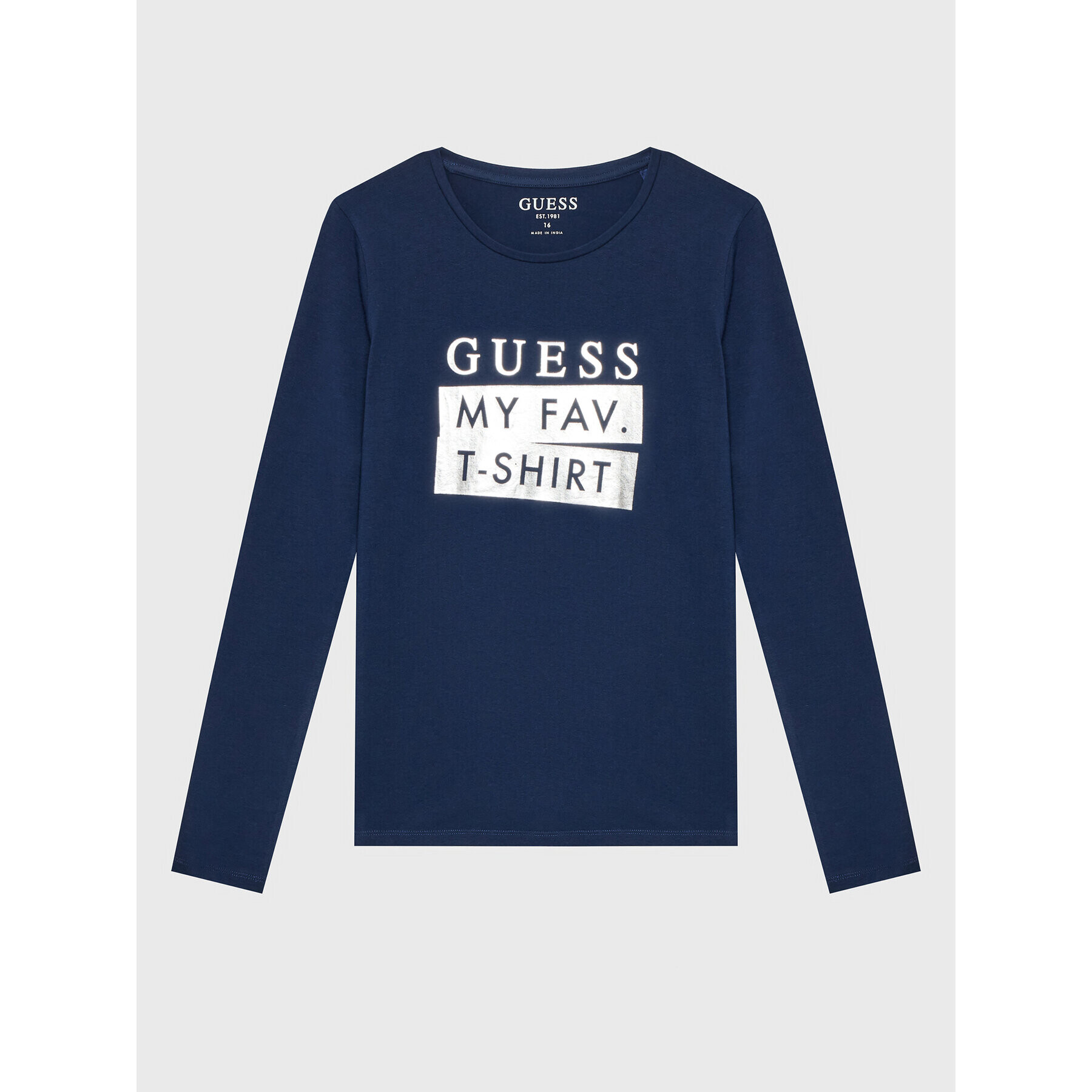 Guess Bluza J2BI03 J1313 Mornarsko modra Regular Fit - Pepit.si