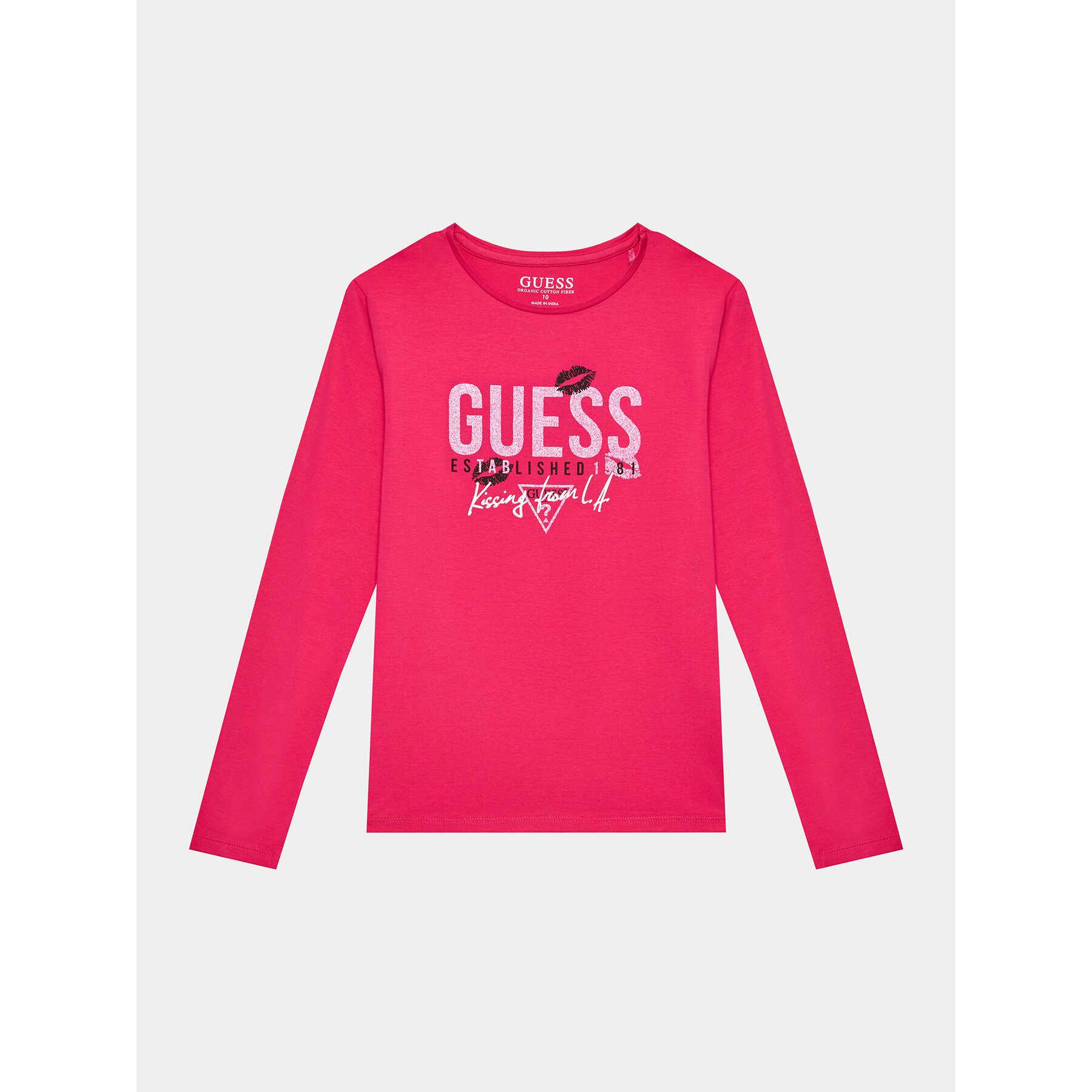 Guess Bluza J3BI16 J1314 Roza Regular Fit - Pepit.si