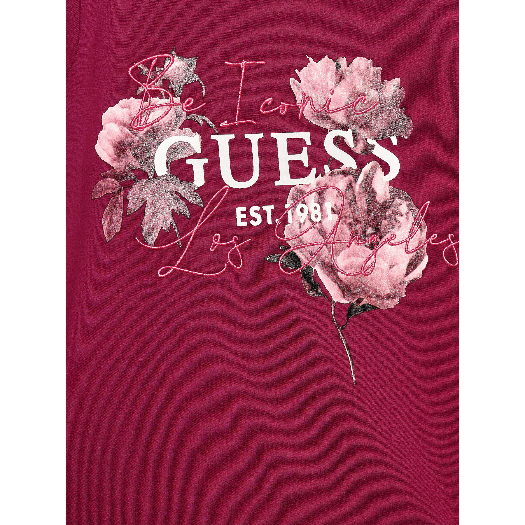 Guess Bluza J3BI25 J1314 Roza Regular Fit - Pepit.si