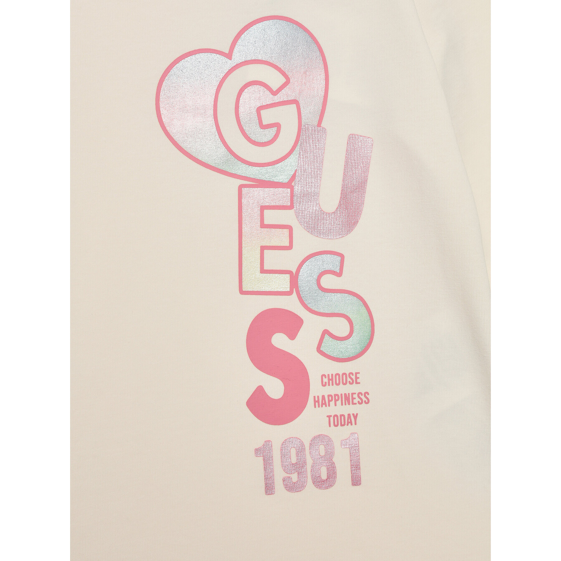 Guess Bluza K3BI00 J1314 Écru Regular Fit - Pepit.si