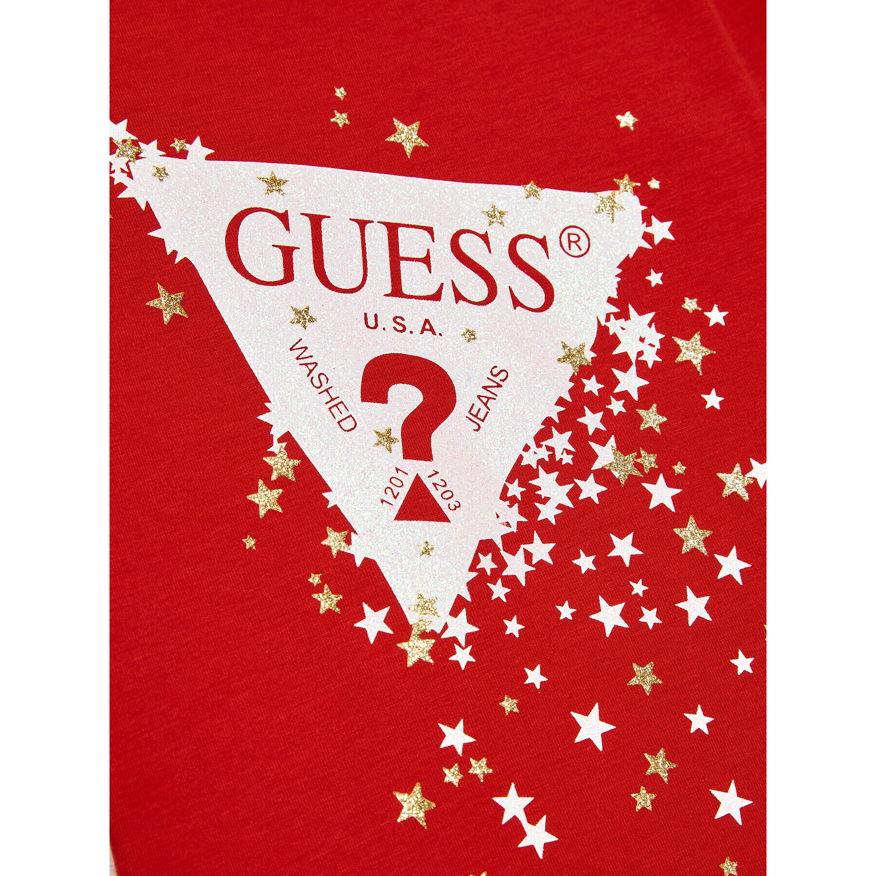 Guess Bluza K3BI02 J1314 Rdeča Regular Fit - Pepit.si