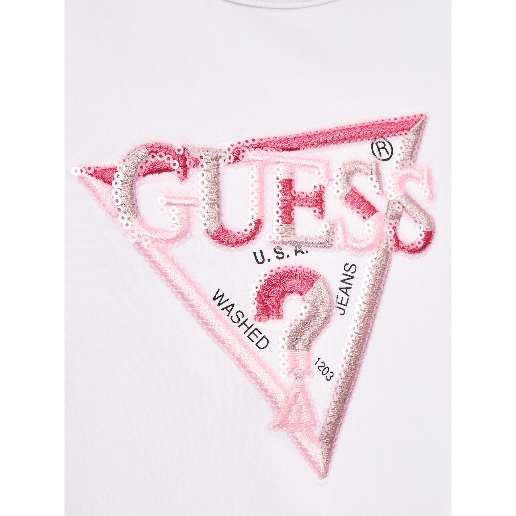 Guess Bluza K3YI08 K6YW4 Bela Regular Fit - Pepit.si