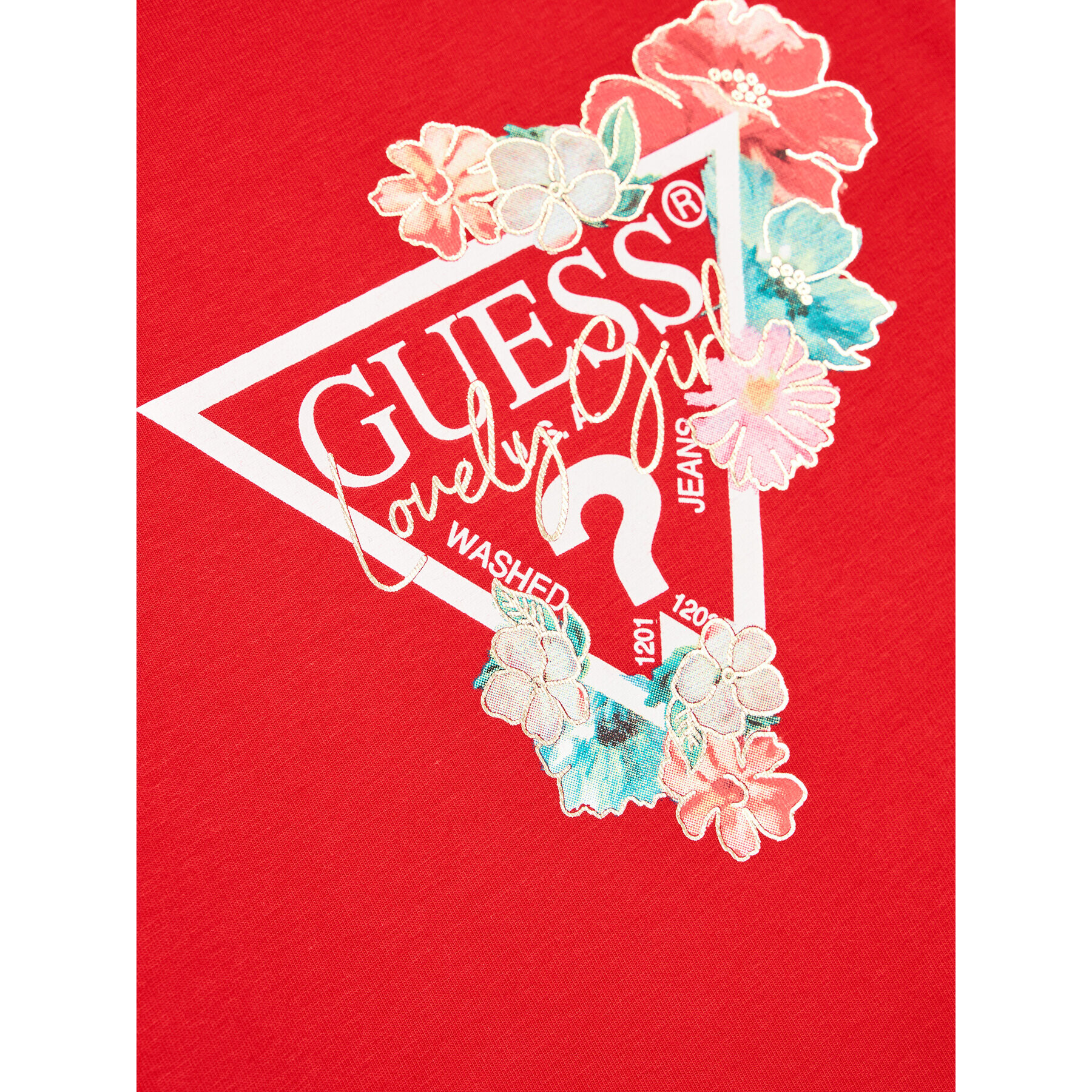 Guess Bluza K3YI17 K6YW4 Rdeča Regular Fit - Pepit.si