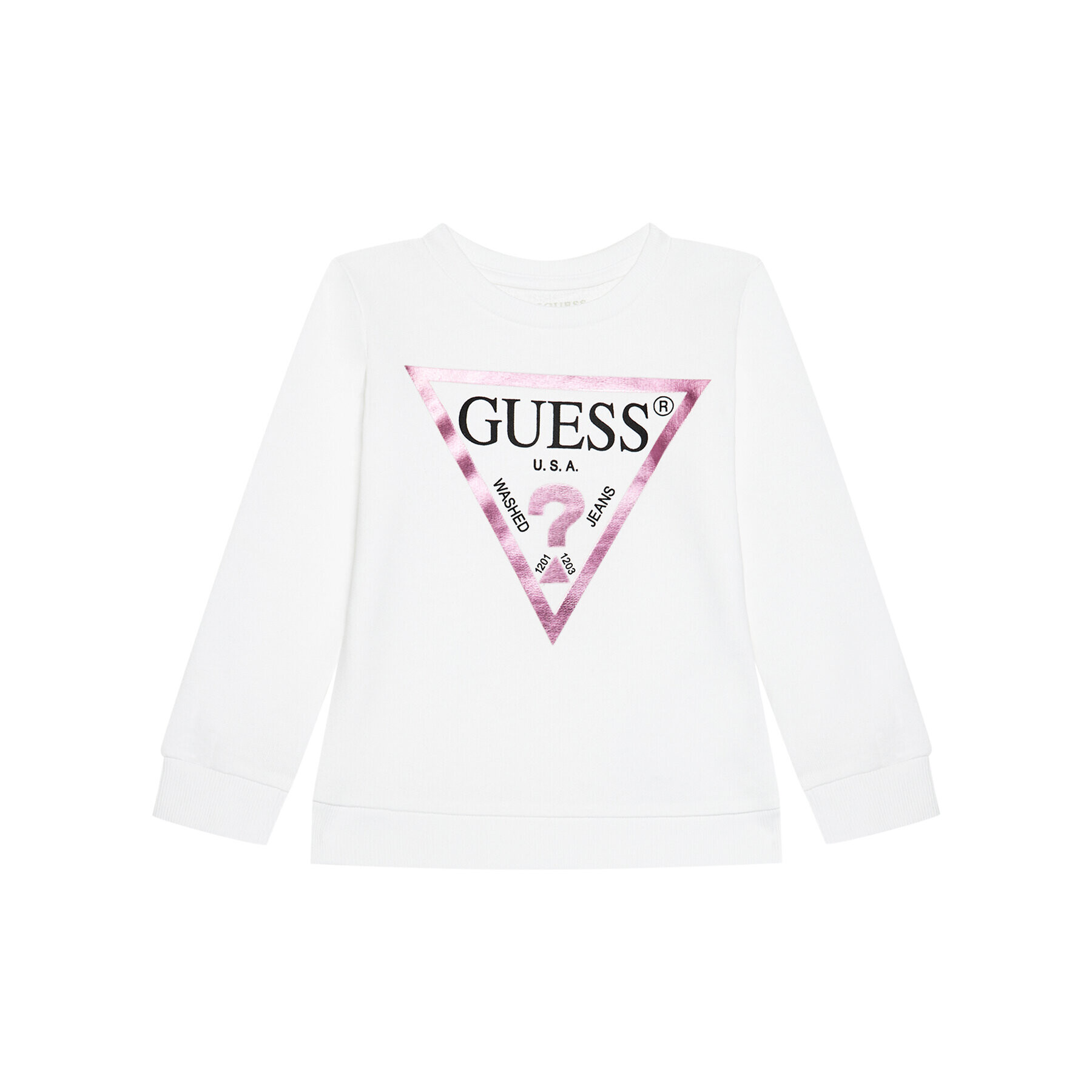 Guess Bluza K84I18 K8HM0 Bela Regular Fit - Pepit.si