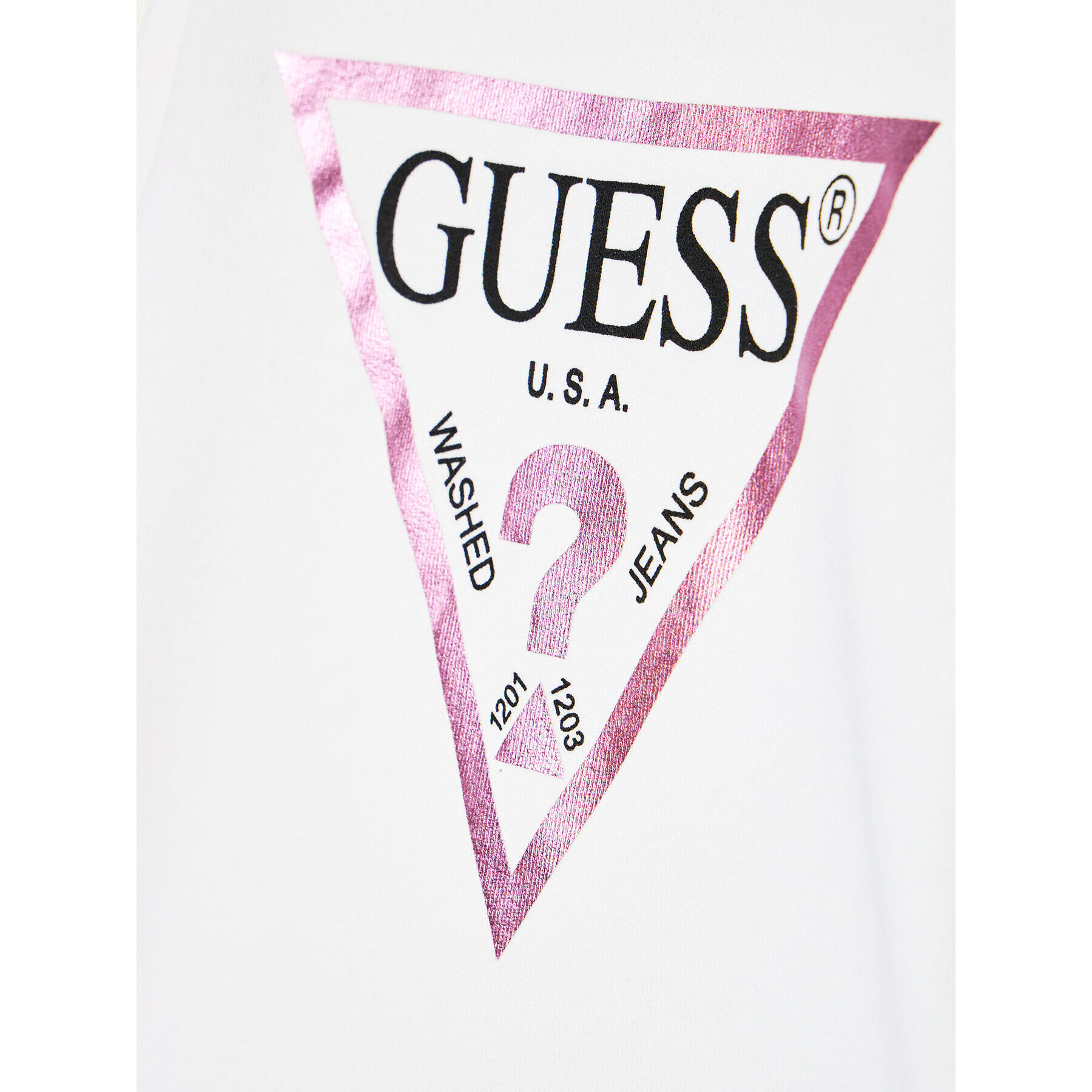 Guess Bluza K84I18 K8HM0 Bela Regular Fit - Pepit.si