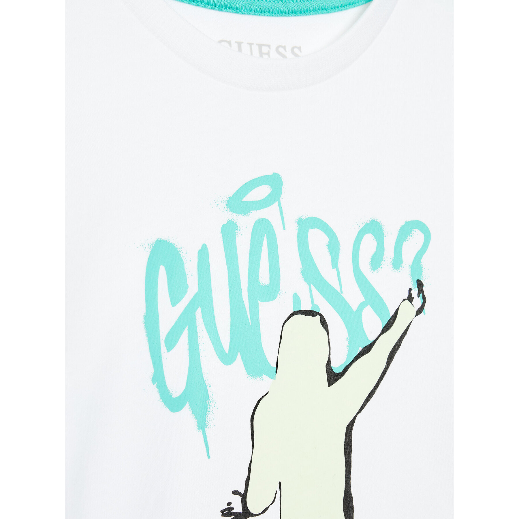 Guess Bluza L2BI25 I3Z11 Bela Regular Fit - Pepit.si