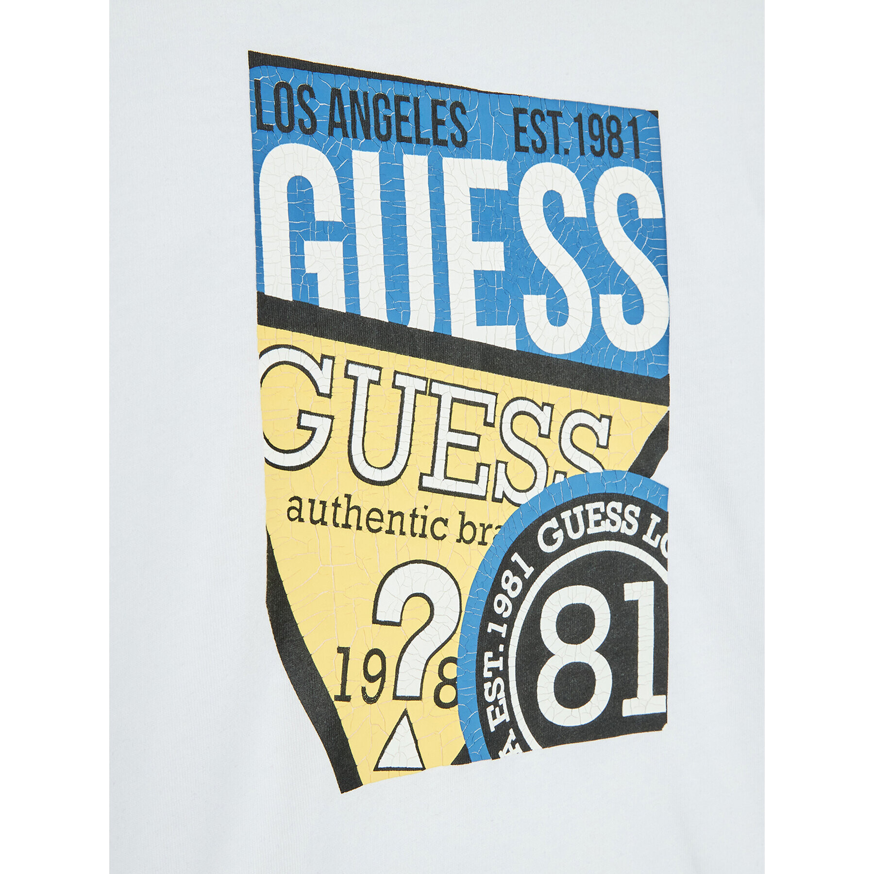 Guess Bluza L2YI01 K8HM0 Bela Regular Fit - Pepit.si