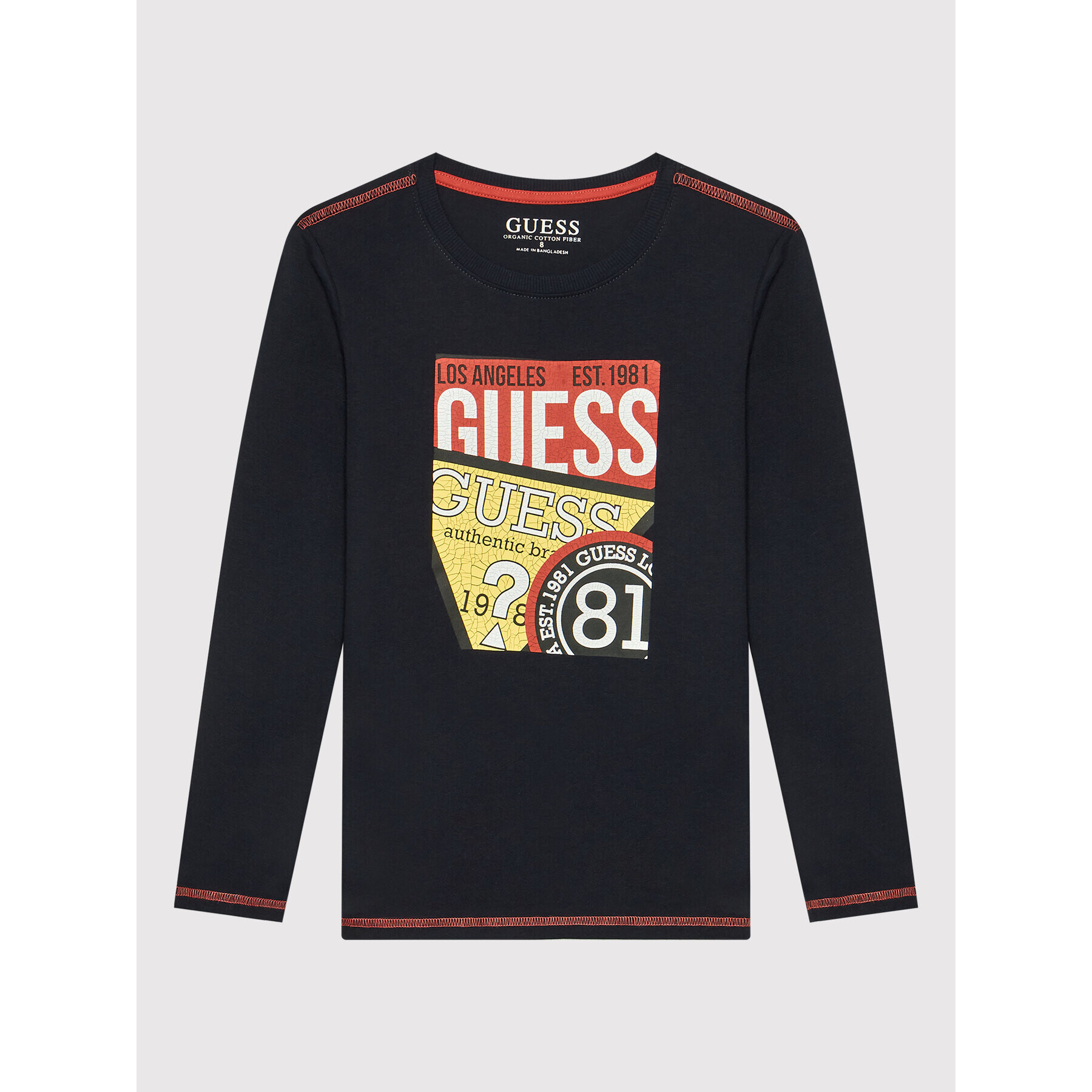 Guess Bluza L2YI01 K8HM0 Mornarsko modra Regular Fit - Pepit.si