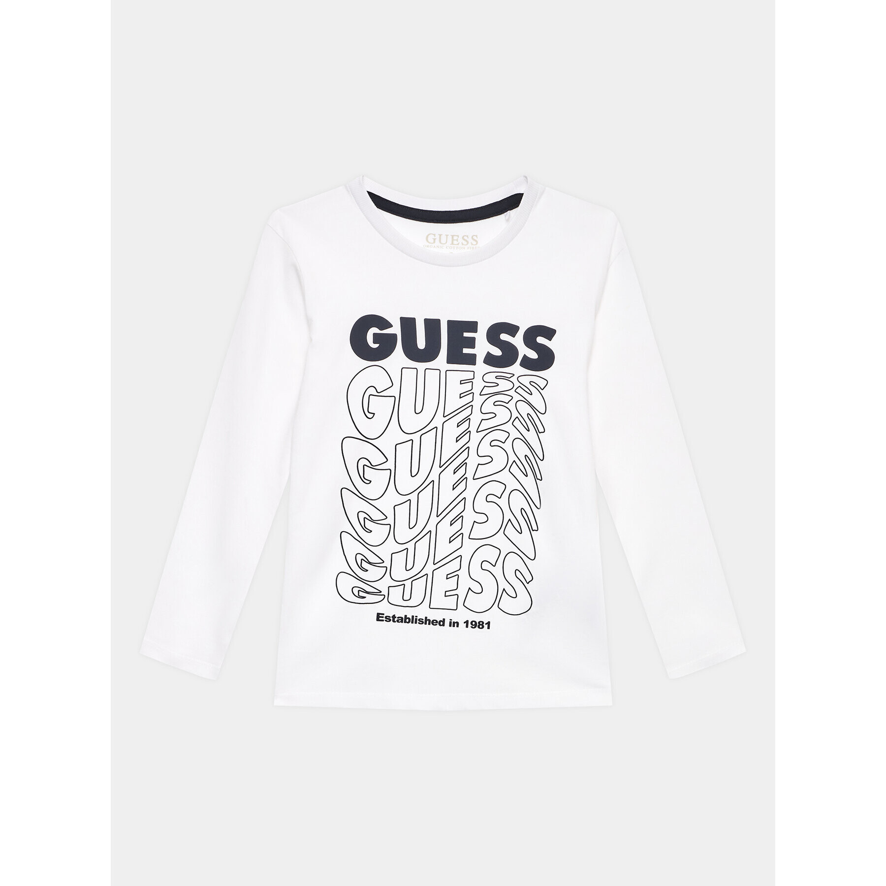 Guess Bluza L3BI38 I3Z14 Bela Regular Fit - Pepit.si