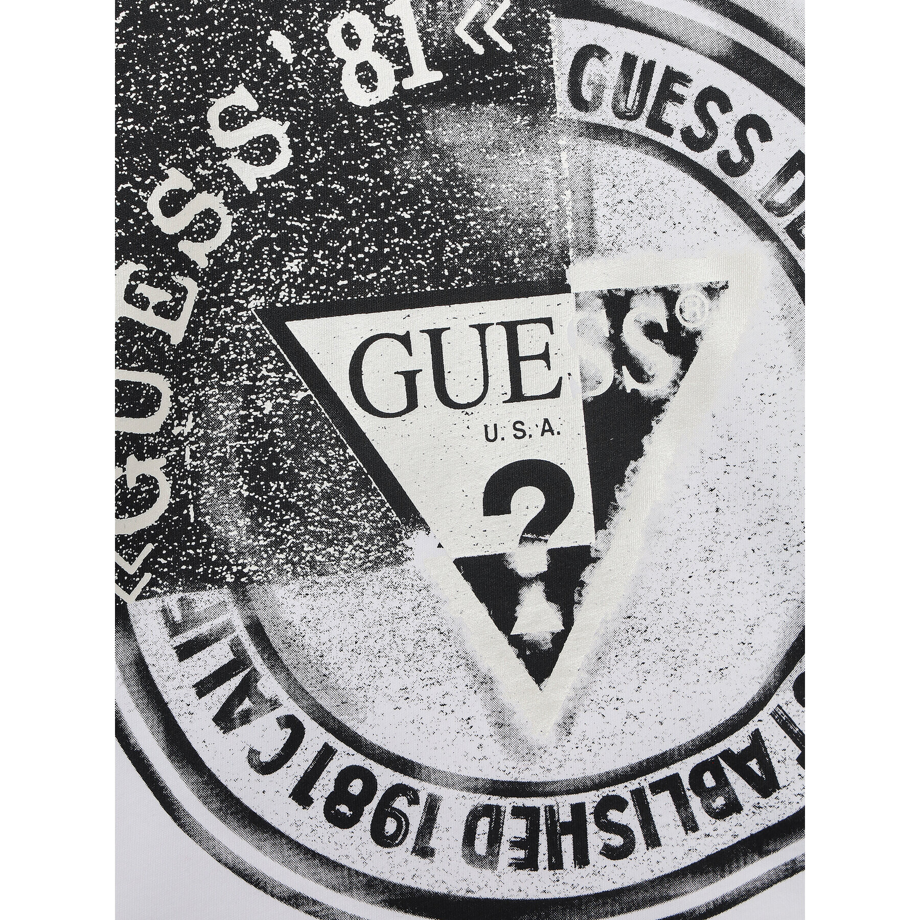 Guess Bluza L3BI40 I3Z14 Bela Regular Fit - Pepit.si