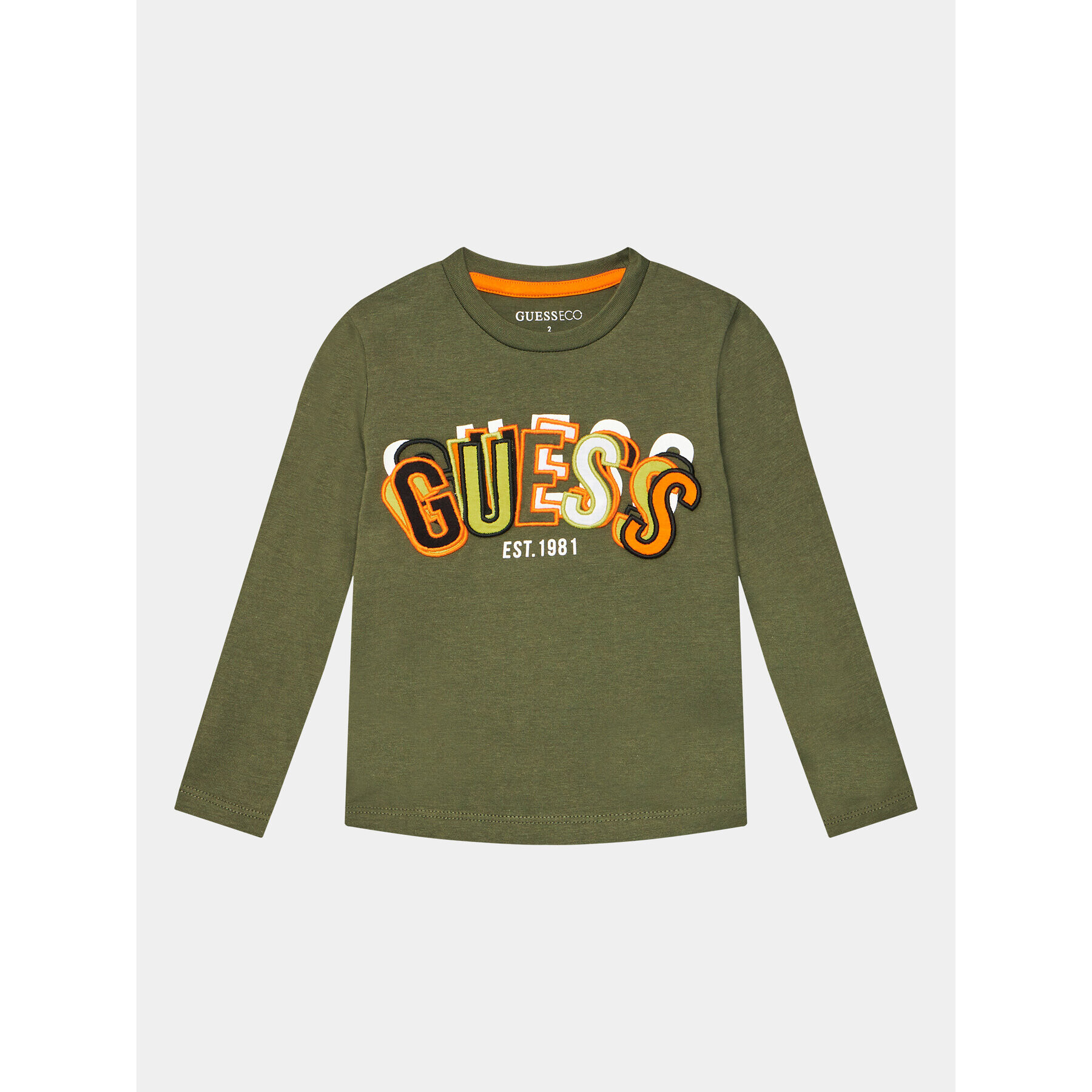 Guess Bluza N3BI17 I3Z13 Zelena Regular Fit - Pepit.si