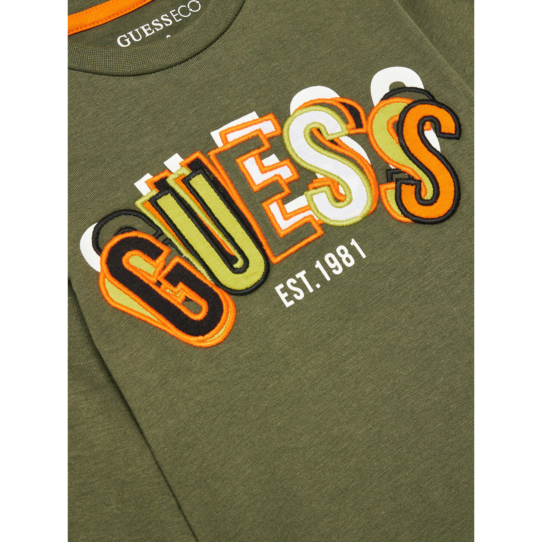 Guess Bluza N3BI17 I3Z13 Zelena Regular Fit - Pepit.si