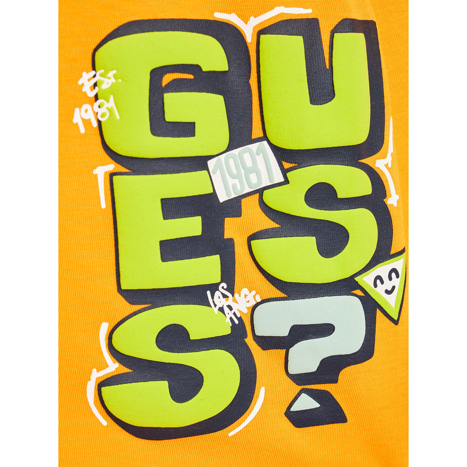 Guess Bluza N3YI01 K8HM0 Oranžna Regular Fit - Pepit.si