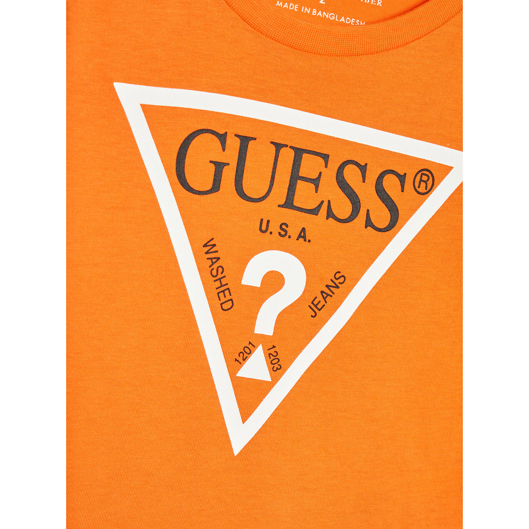 Guess Bluza N84I24 K8HM0 Oranžna Regular Fit - Pepit.si