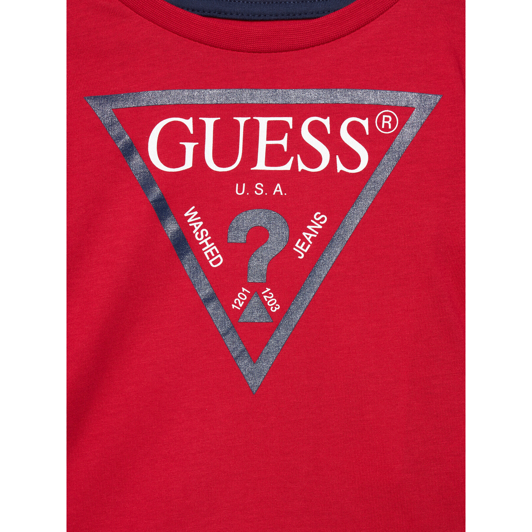 Guess Bluza N84I24 K8HM0 Rdeča Regular Fit - Pepit.si