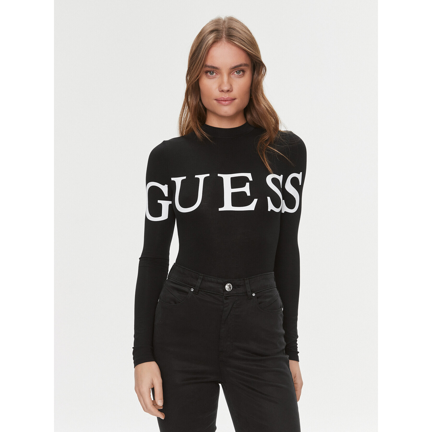 Guess Bodi Giulia V4RP09 K68D2 Črna Slim Fit - Pepit.si