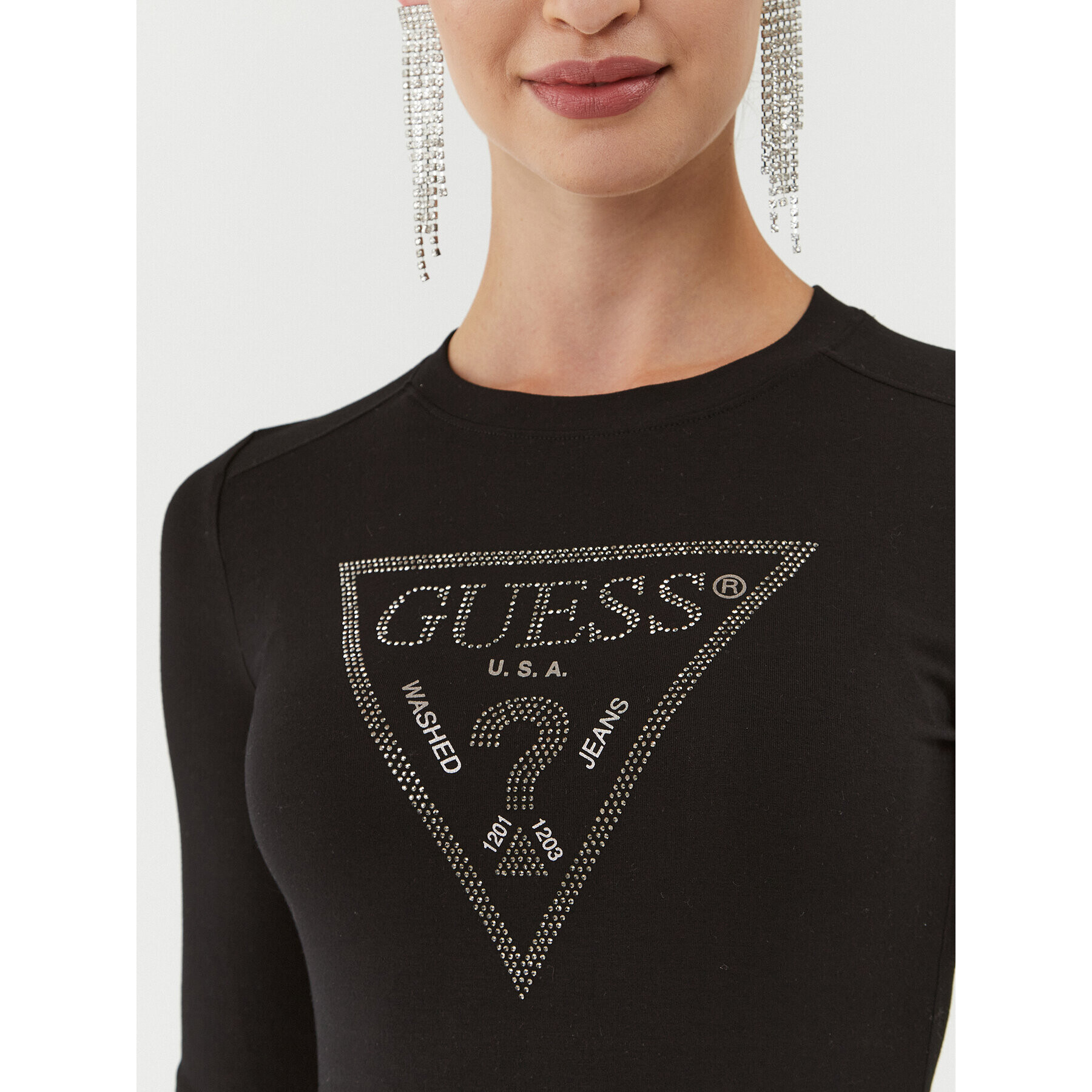 Guess Bodi W3BP26 K68D2 Črna Slim Fit - Pepit.si