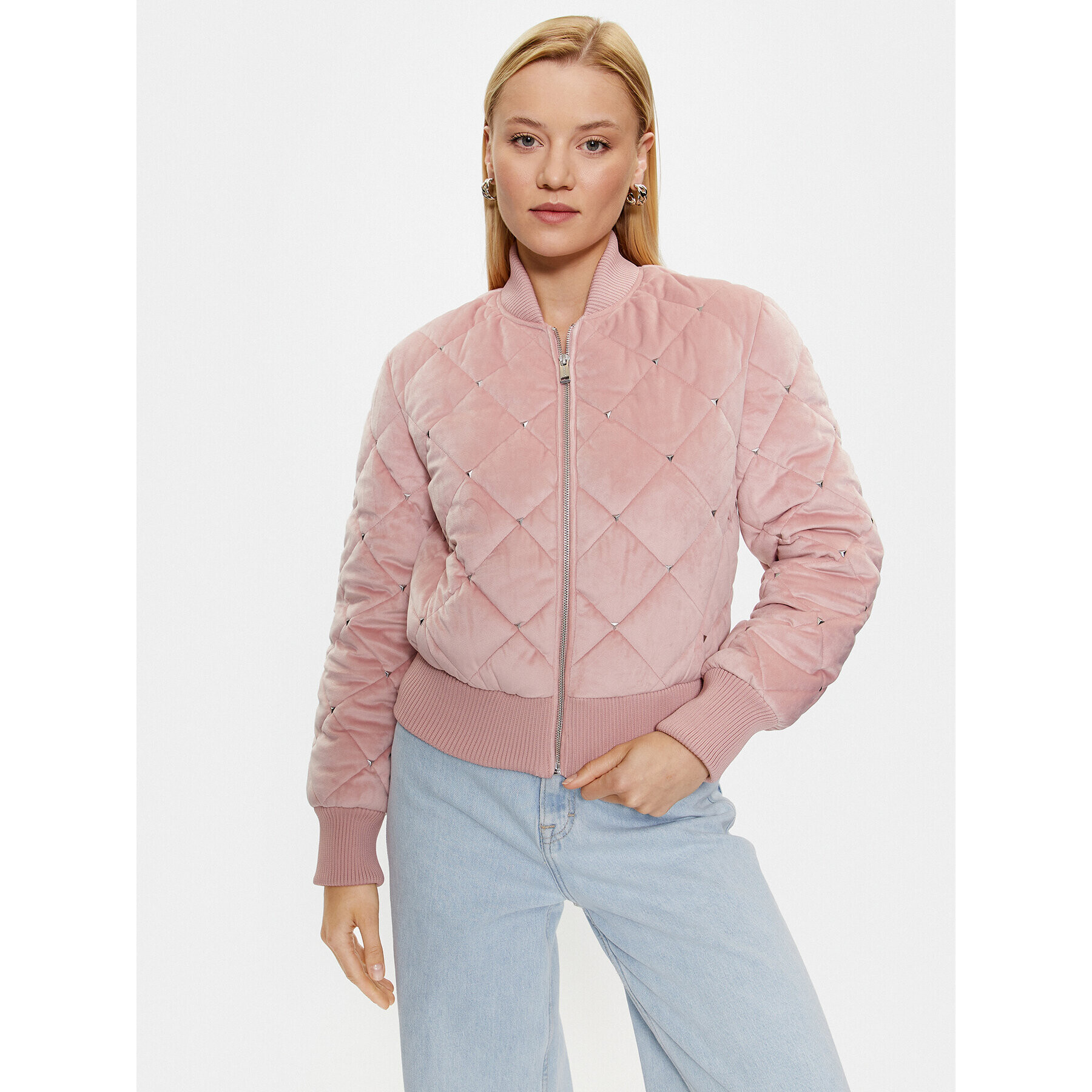 Guess Bomber jakna W3YL08 WFIS0 Vijolična Regular Fit - Pepit.si