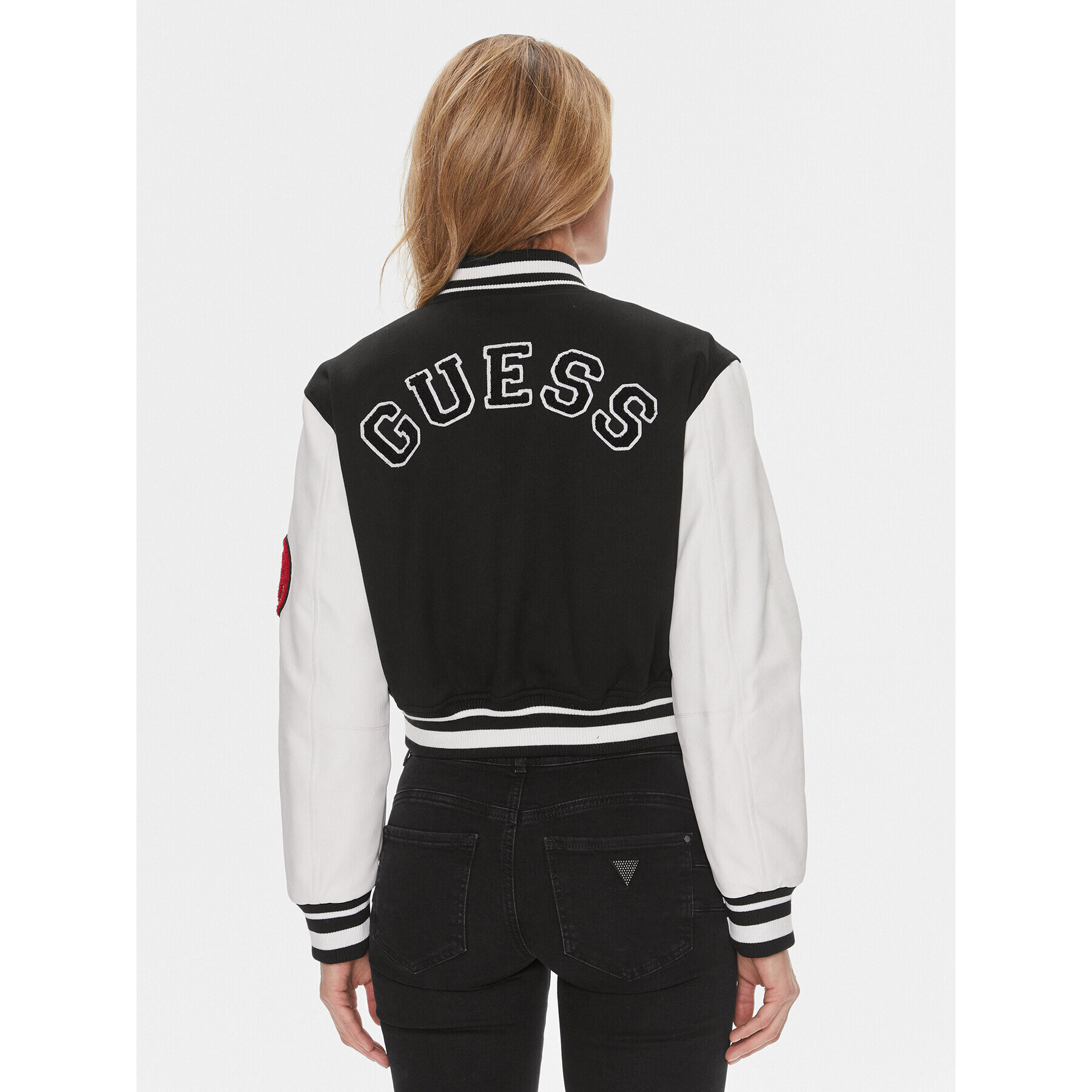 Guess Bomber jakna W4RL56 KCD20 Črna Relaxed Fit - Pepit.si