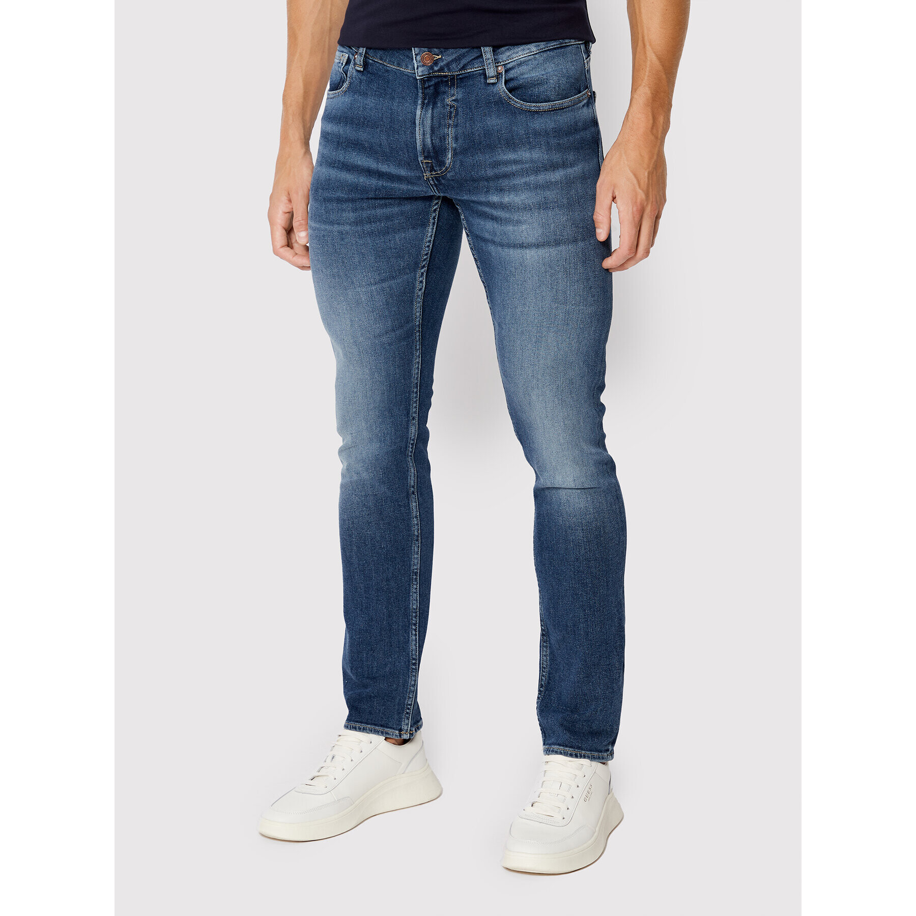 Guess Jeans hlače M2YAN1 D4Q42 Modra Skinny Fit - Pepit.si