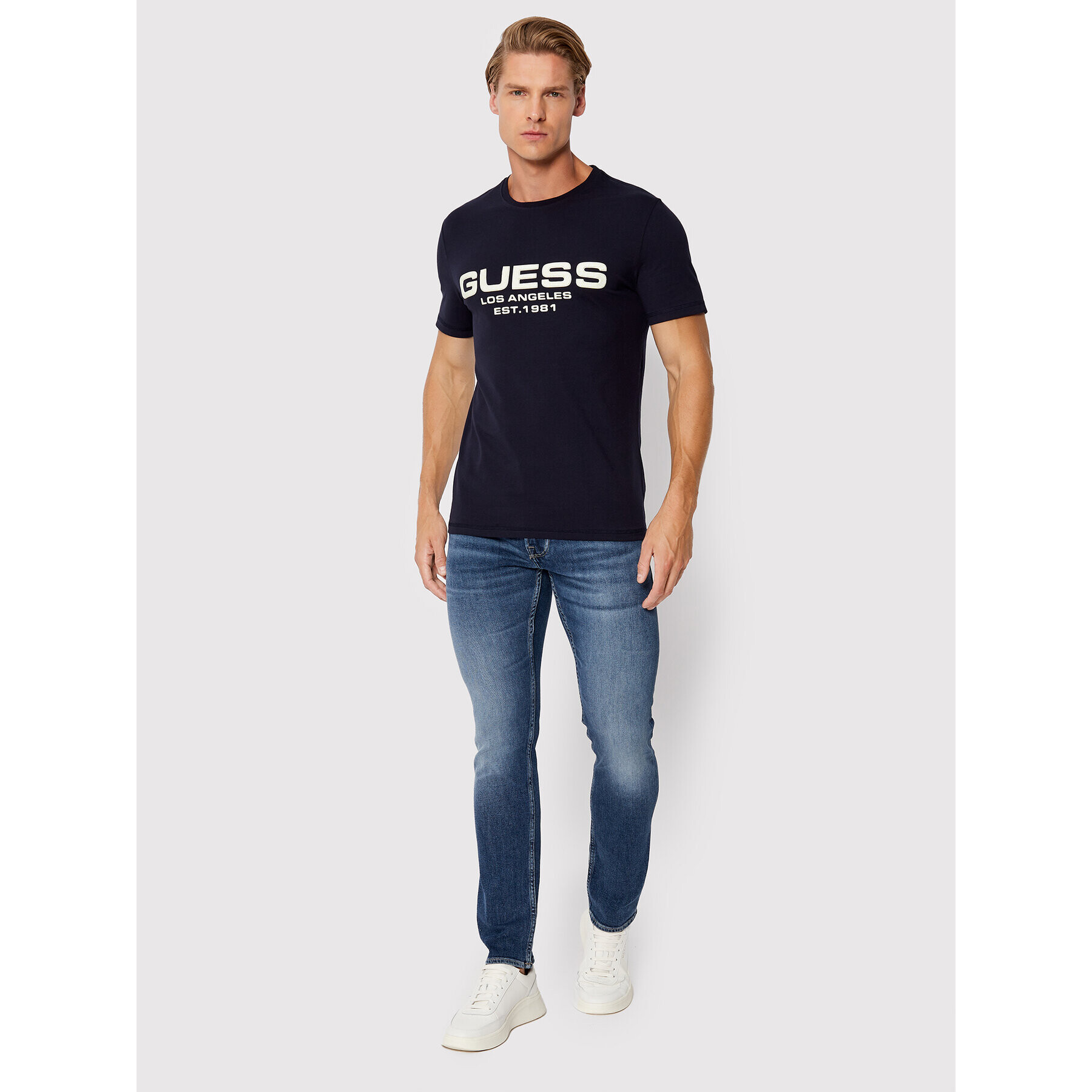 Guess Jeans hlače M2YAN1 D4Q42 Modra Skinny Fit - Pepit.si