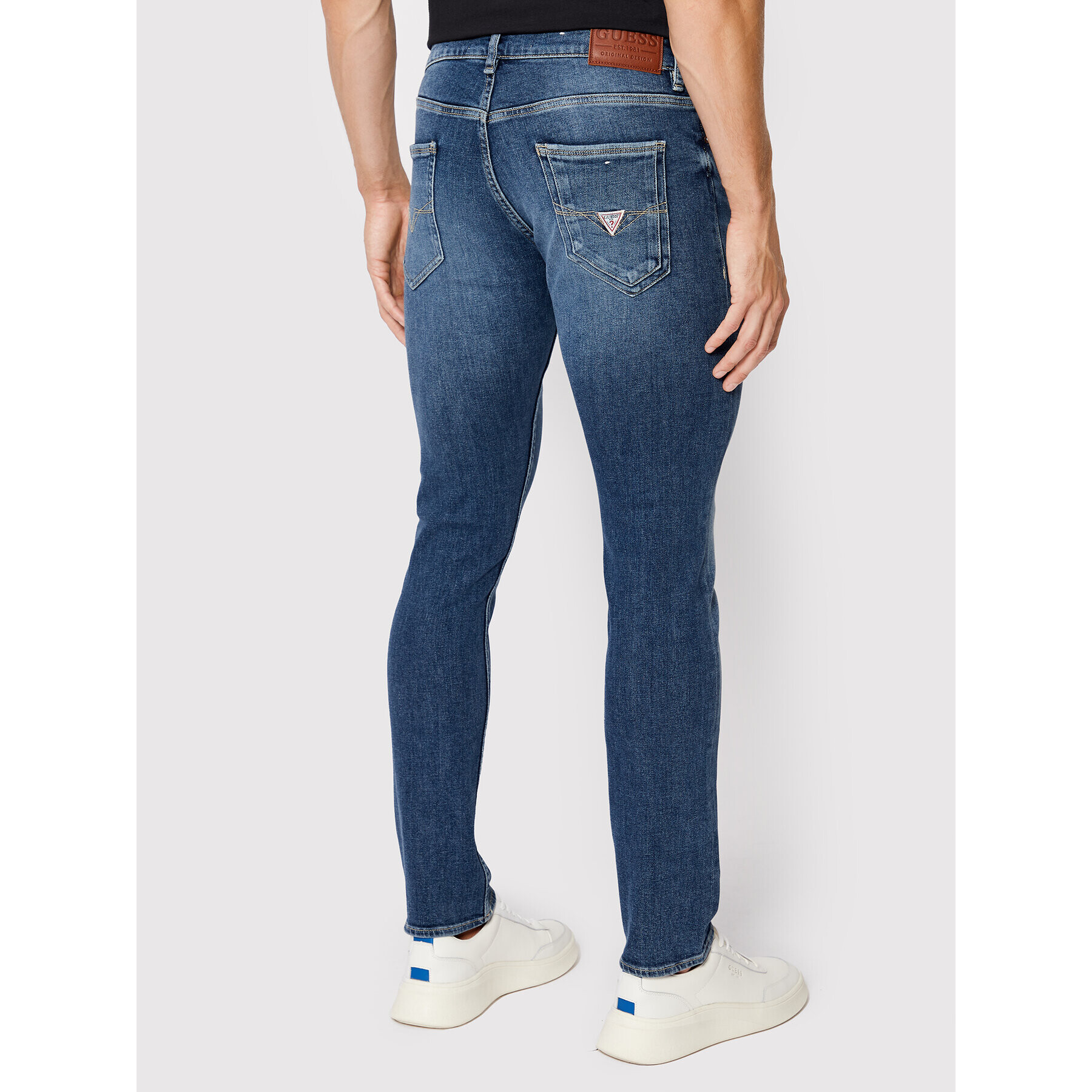 Guess Jeans hlače M2YAN1 D4Q42 Modra Skinny Fit - Pepit.si