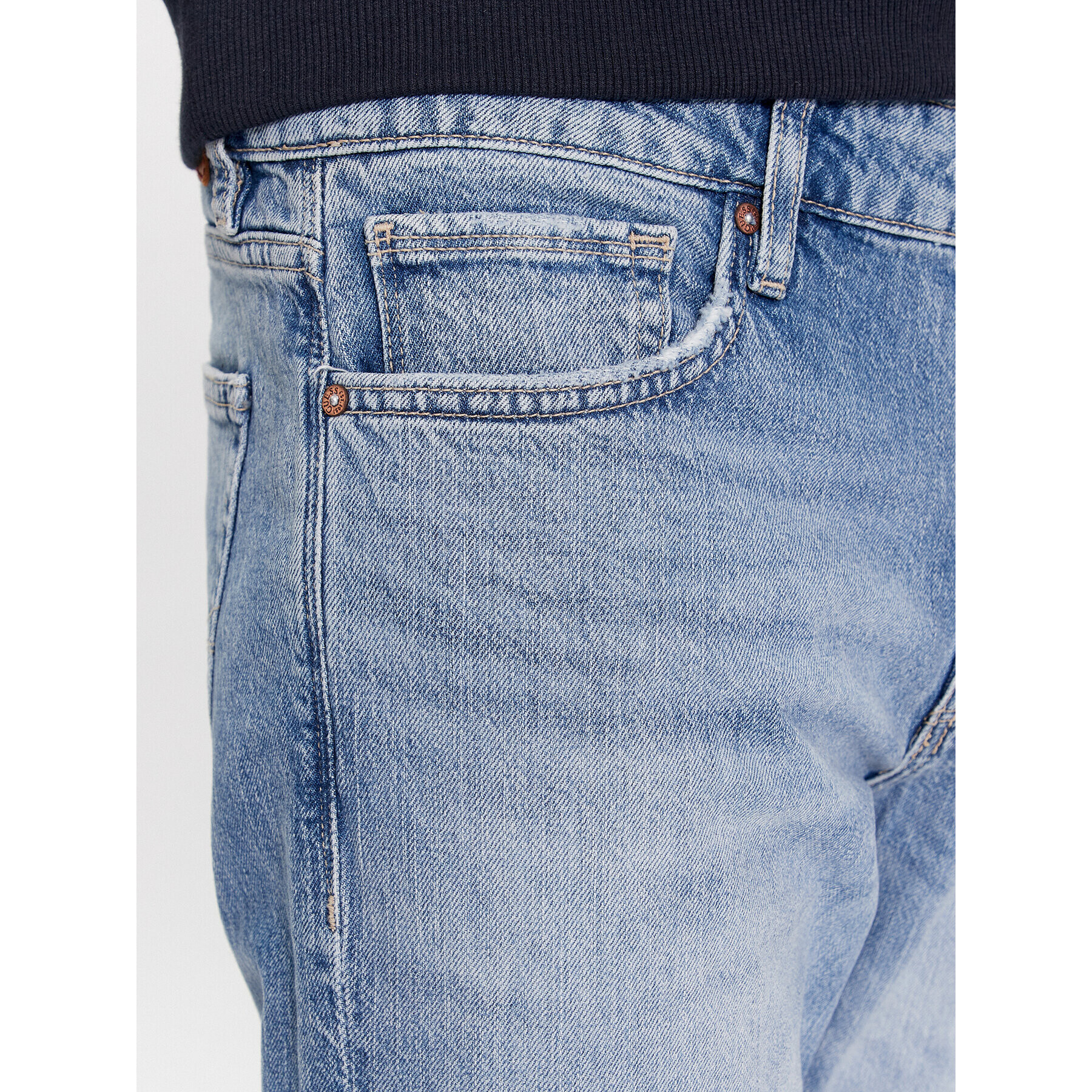 Guess Jeans hlače M4RAS2 D58M3 Mornarsko modra Slim Fit - Pepit.si