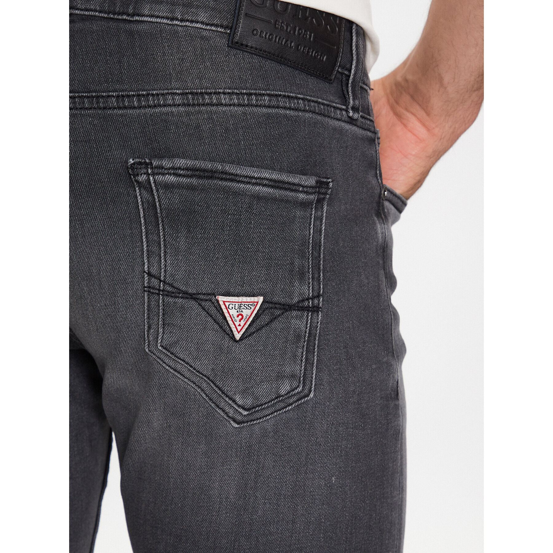 Guess Jeans hlače Miami M2YAN1 D4Q52 Siva Skinny Fit - Pepit.si