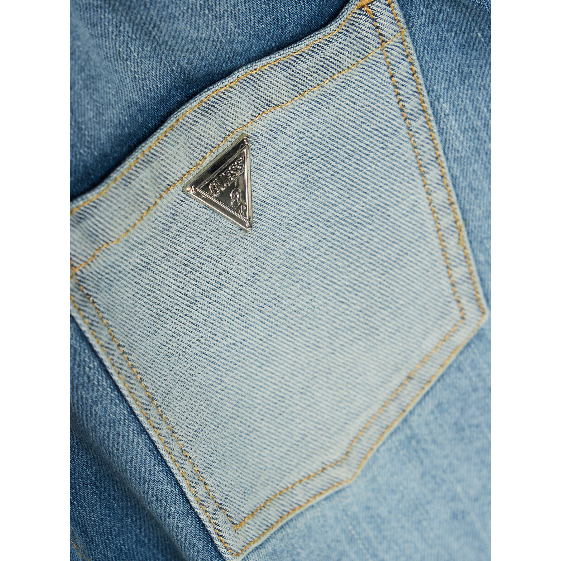 Guess Jeans hlače z naramnicami J1RK07 D4AY0 Modra Regular Fit - Pepit.si