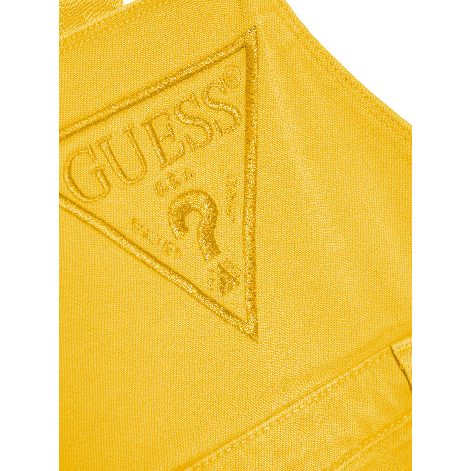 Guess Jeans hlače z naramnicami K1GK10 WB5Z0 Rumena Regular Fit - Pepit.si