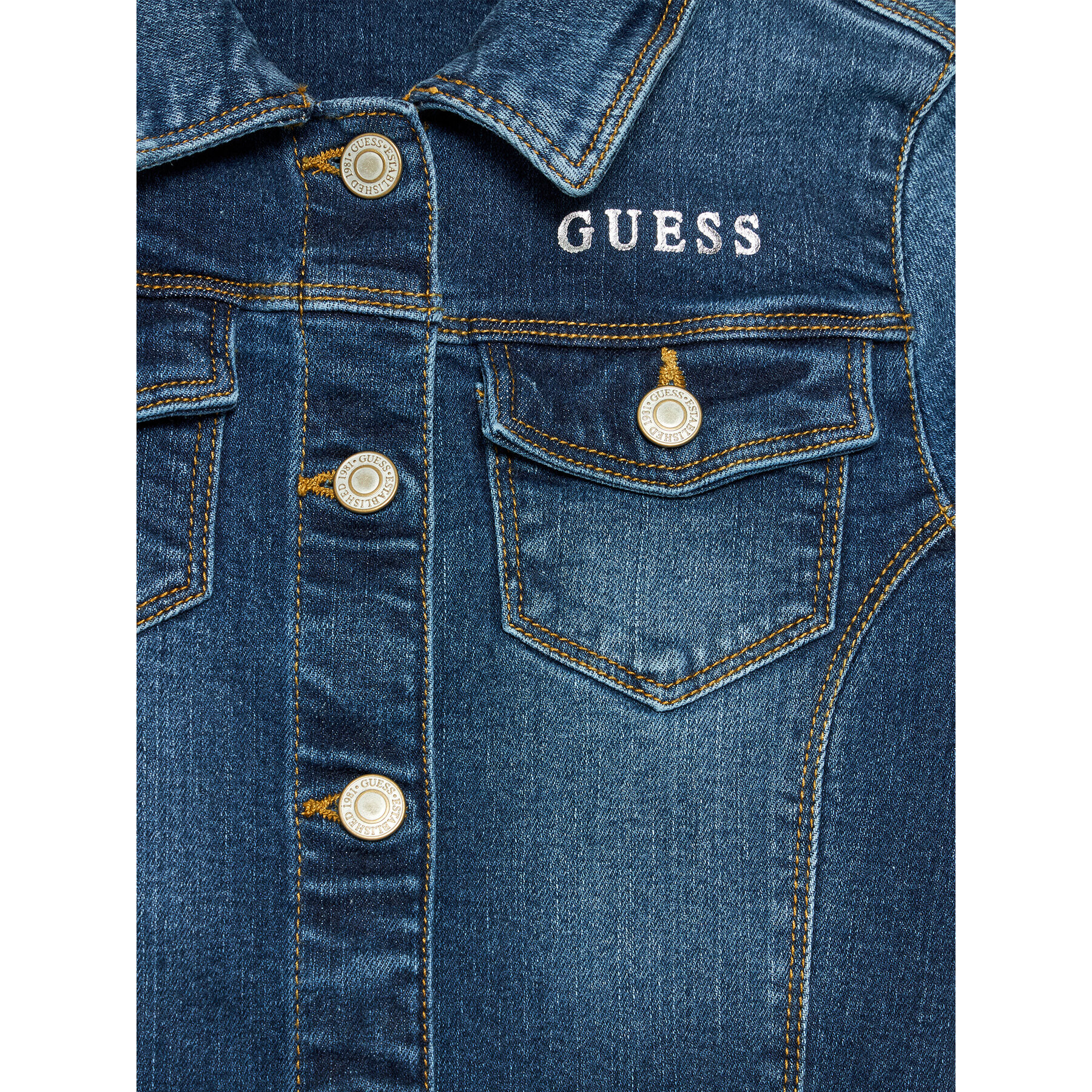 Guess Jeans jakna J81L21 D4HB0 Modra Regular Fit - Pepit.si