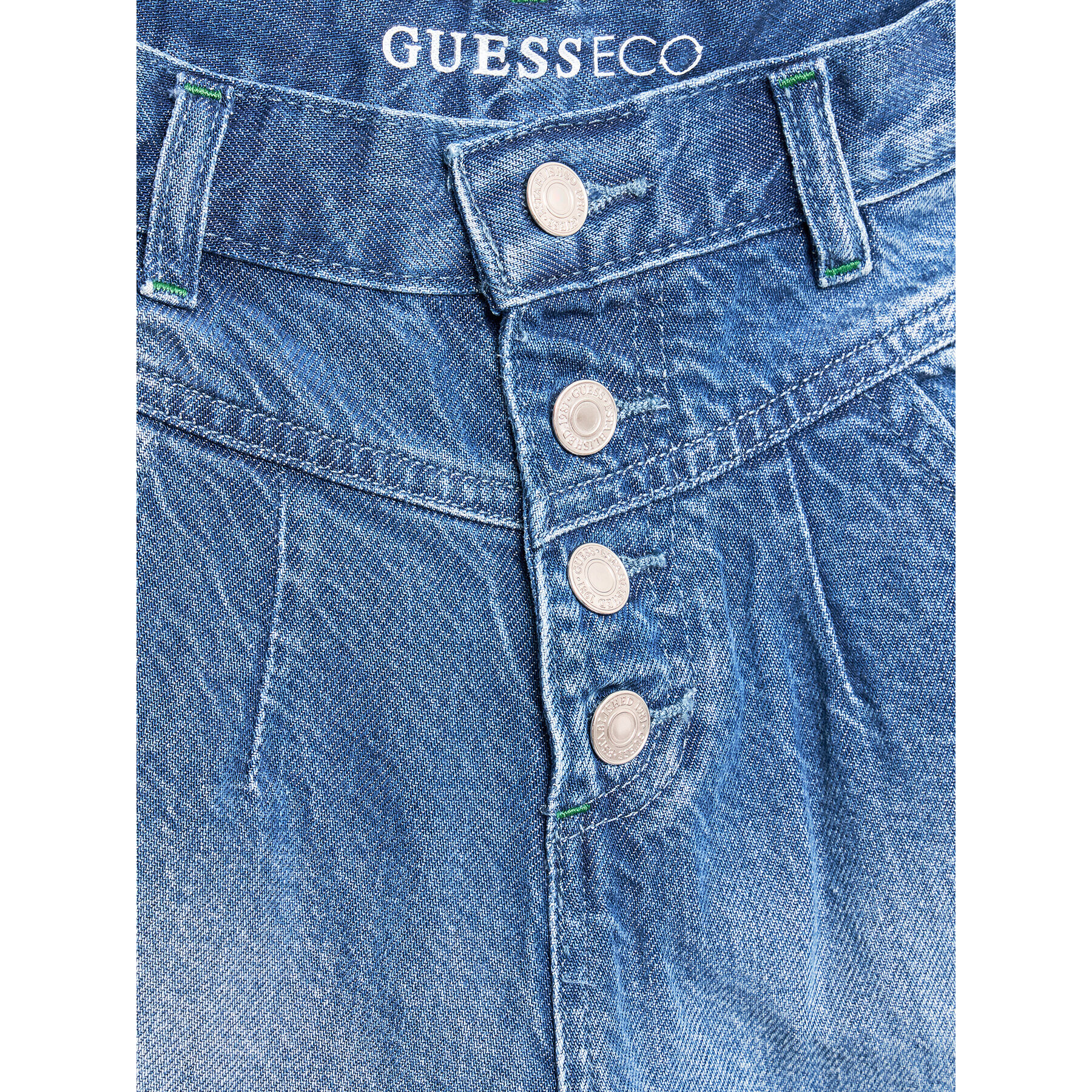 Guess Jeans kratke hlače J3GD16 D4MU2 Modra Relaxed Fit - Pepit.si