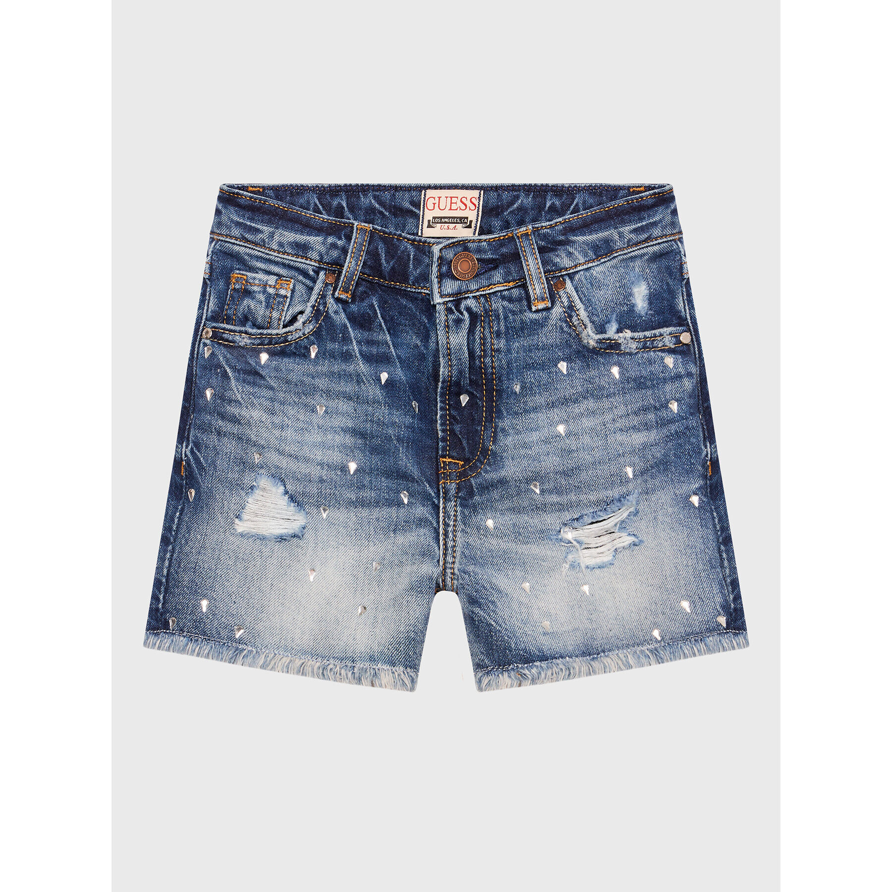 Guess Jeans kratke hlače J3GD24 D4ZN1 Modra Regular Fit - Pepit.si