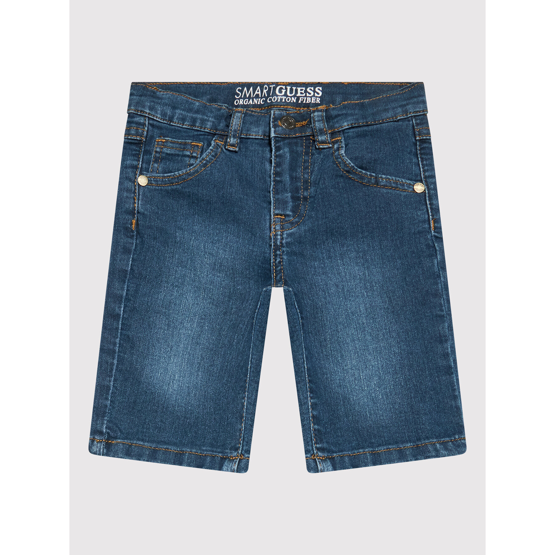 Guess Jeans kratke hlače N0BD00 D4H20 Mornarsko modra Regular Fit - Pepit.si