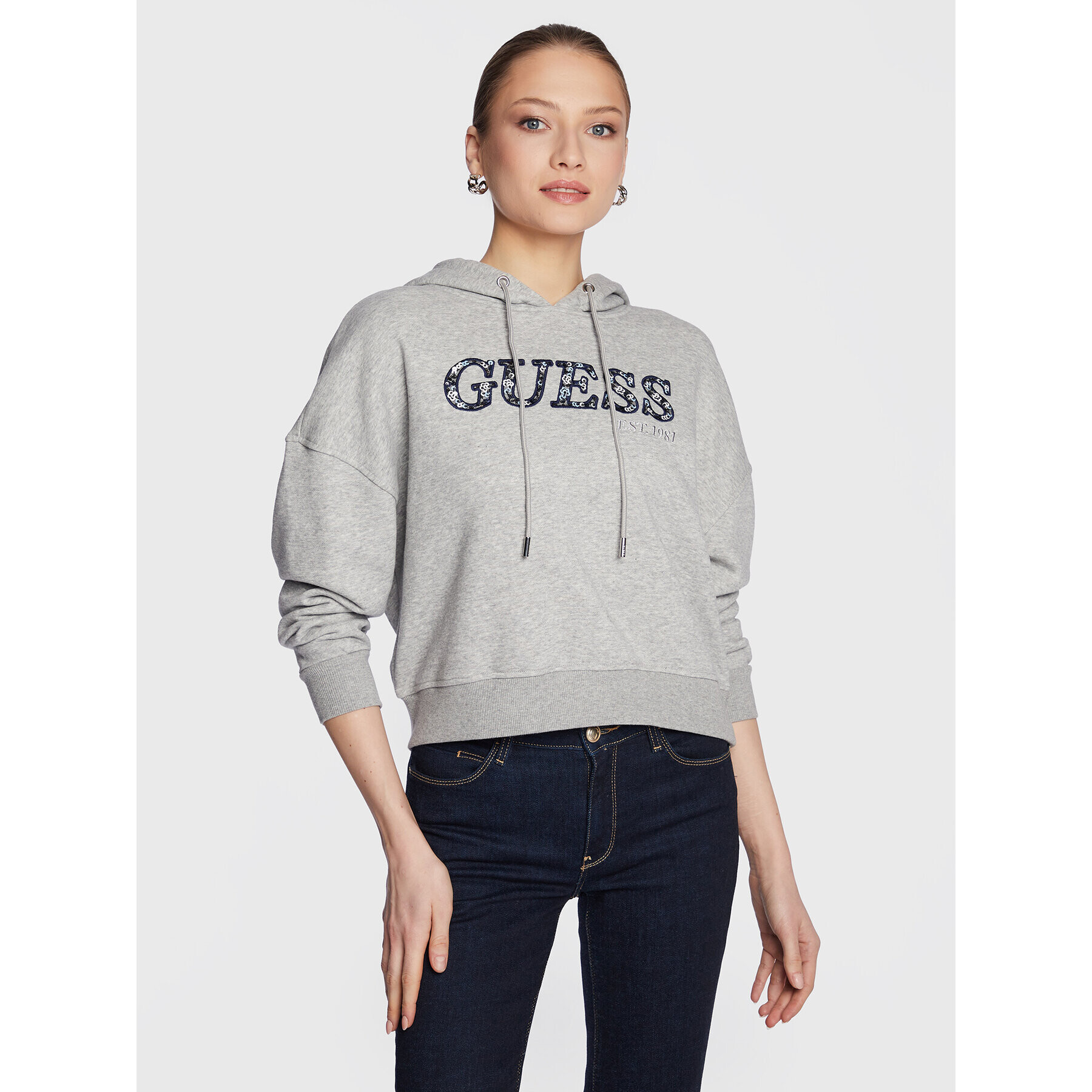 Guess Jopa Alicia W3RQ09 KBKM0 Siva Relaxed Fit - Pepit.si