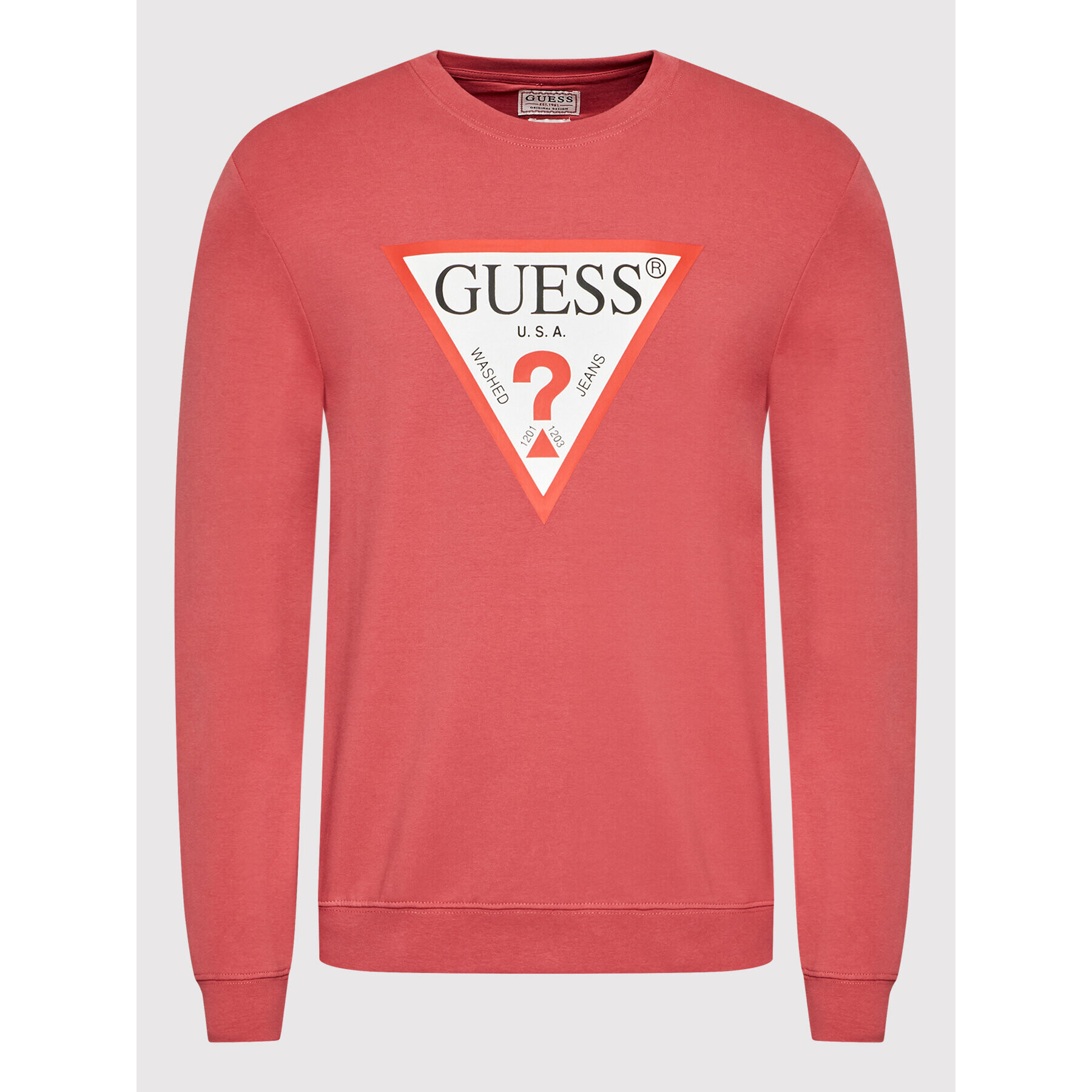 Guess Jopa Audley M2YQ37 K6ZS1 Rdeča Slim Fit - Pepit.si