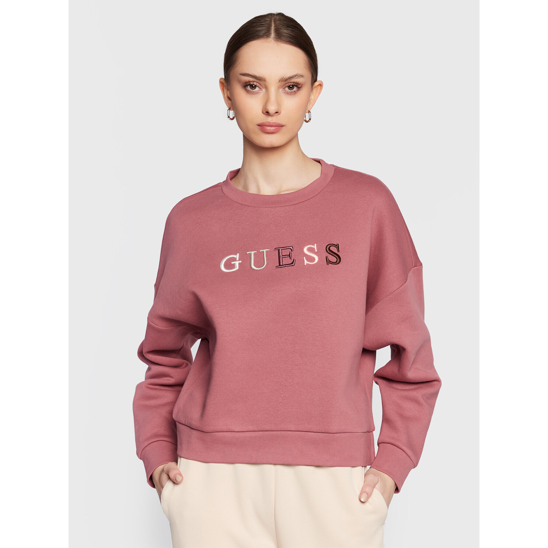 Guess Jopa Clara W3RQ05 K9Z22 Roza Relaxed Fit - Pepit.si