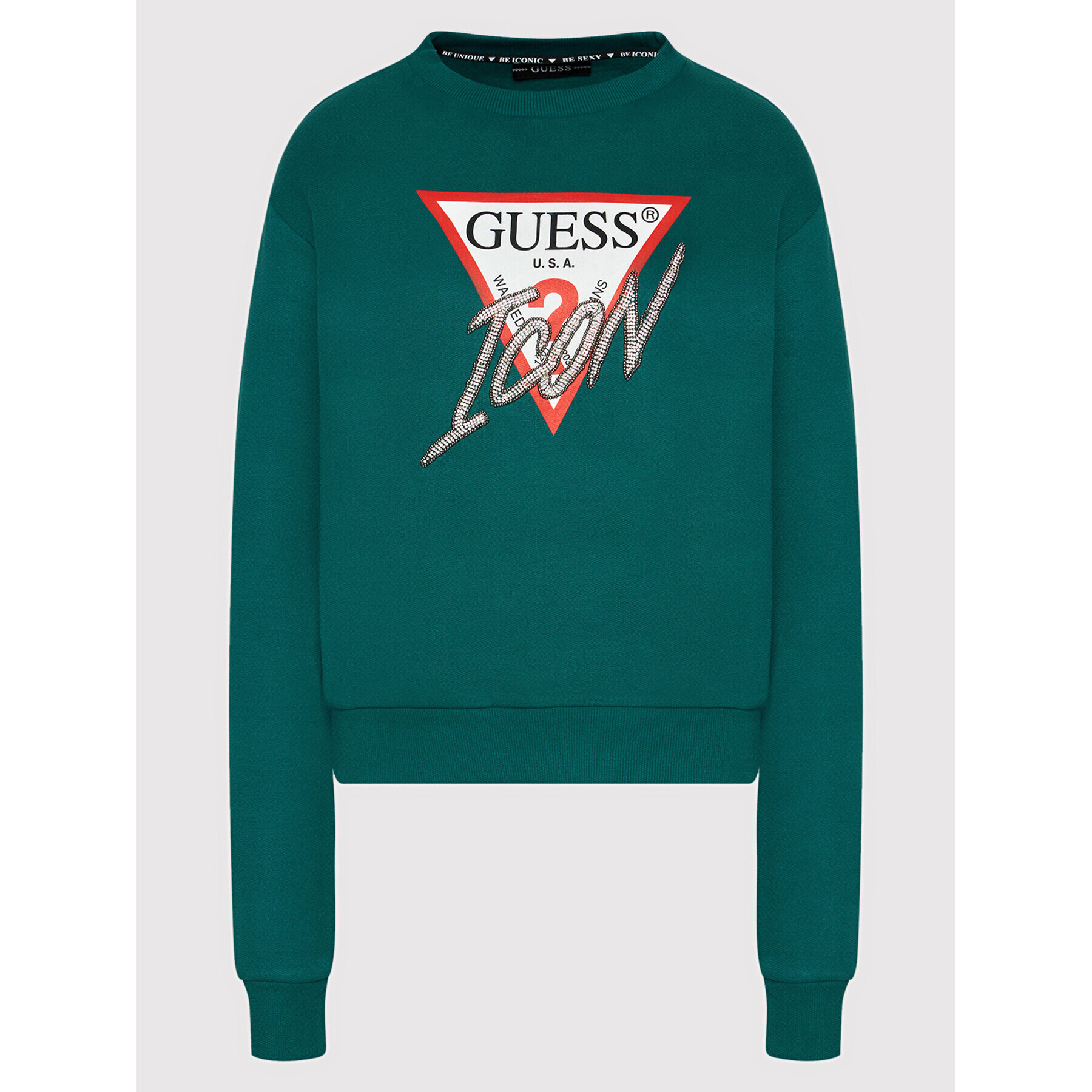 Guess Jopa Icon W1YQ0C K68I0 Zelena Regular Fit - Pepit.si